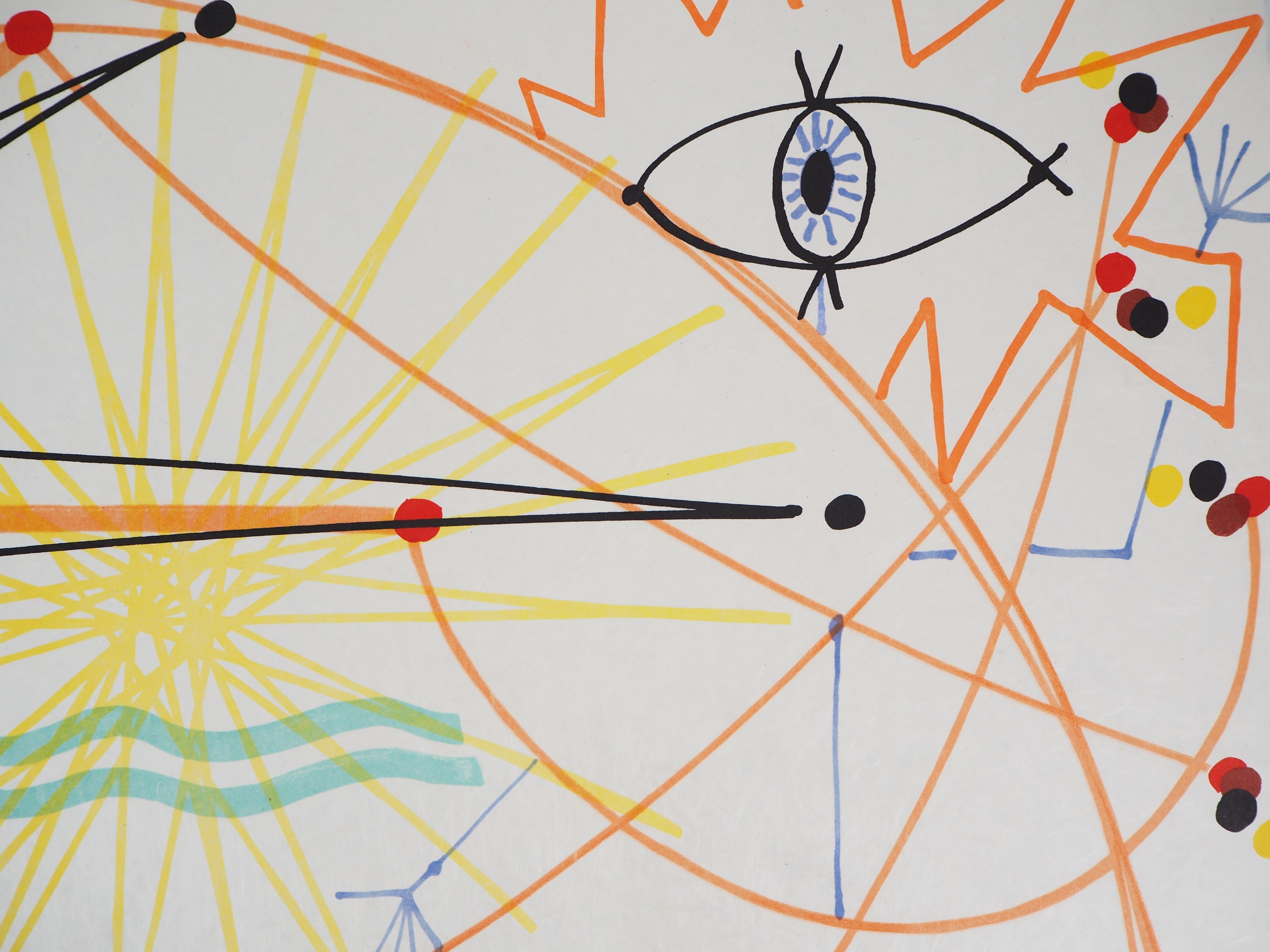 Jean COCTEAU and Raymond MORETTI : The Foreign - Original Hansigned Lithograph For Sale 2