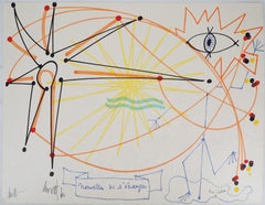 Jean COCTEAU und Raymond MORETTI: Das Fremde – Original signierte Lithographie