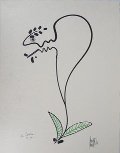 Jean COCTEAU and Raymond MORETTI : The kiss- Original Hansigned Lithograph, 1973