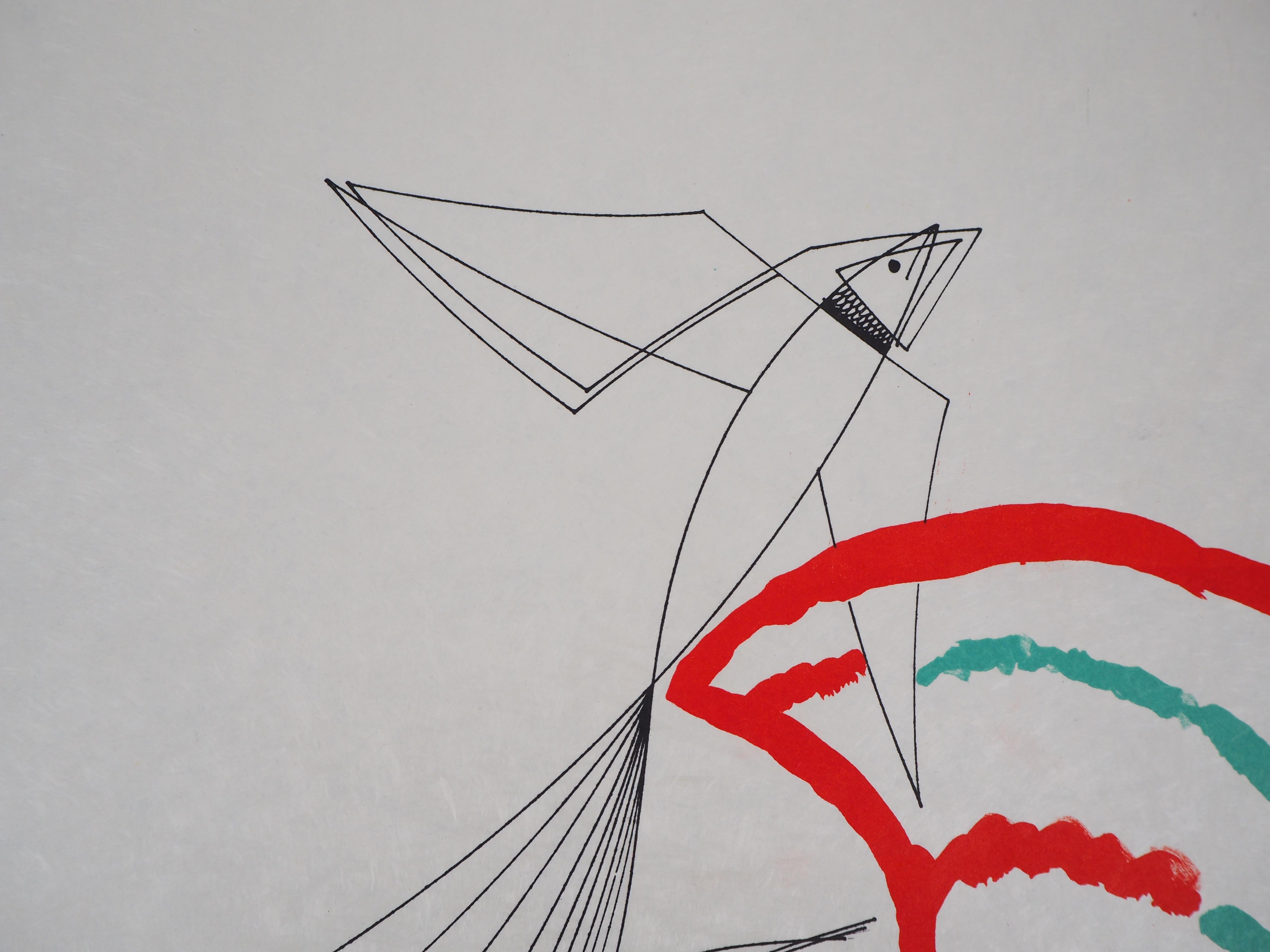 Jean Cocteau e Raymond Moretti : Gli amanti - Litografia originale firmata da Hans in vendita 5