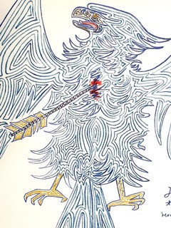 Jean Cocteau - Blue Eagle - Original Lithograph