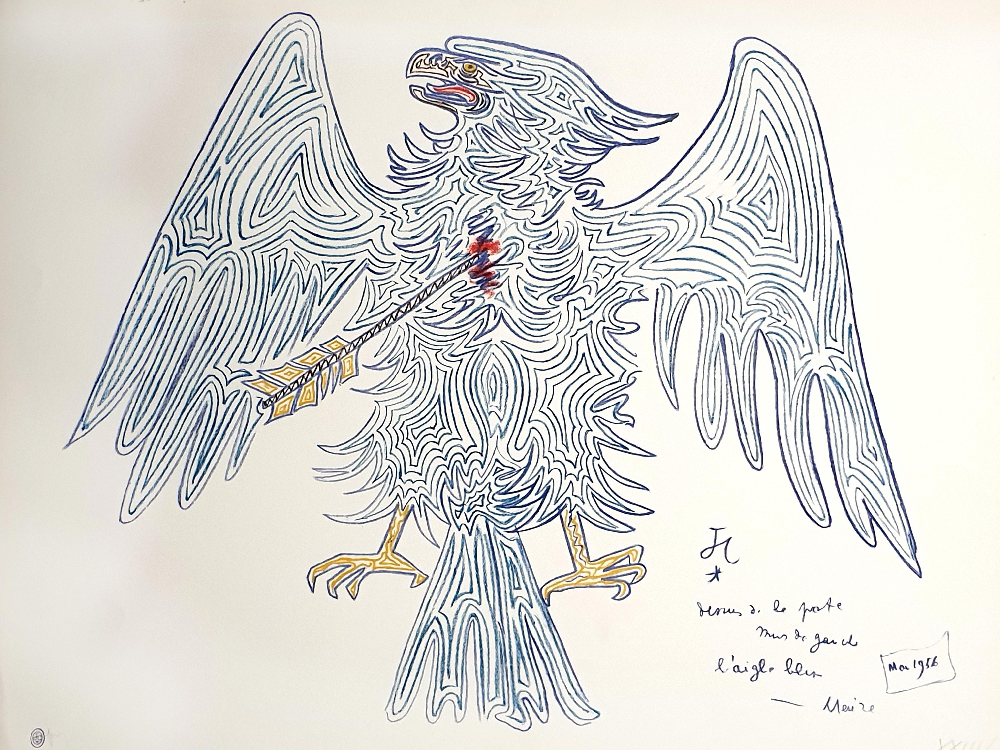 Jean Cocteau - Blue Eagle - Original Lithograph