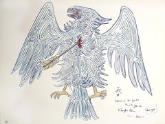 Jean Cocteau - Blue Eagle - Original Lithograph