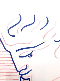 Jean Cocteau - Blue Lady - Original Lithograph