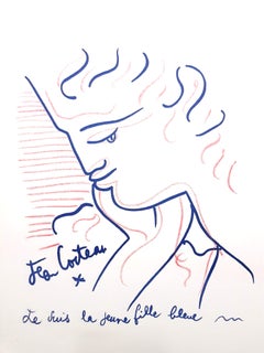 Jean Cocteau - Blue Lady - Original Lithograph