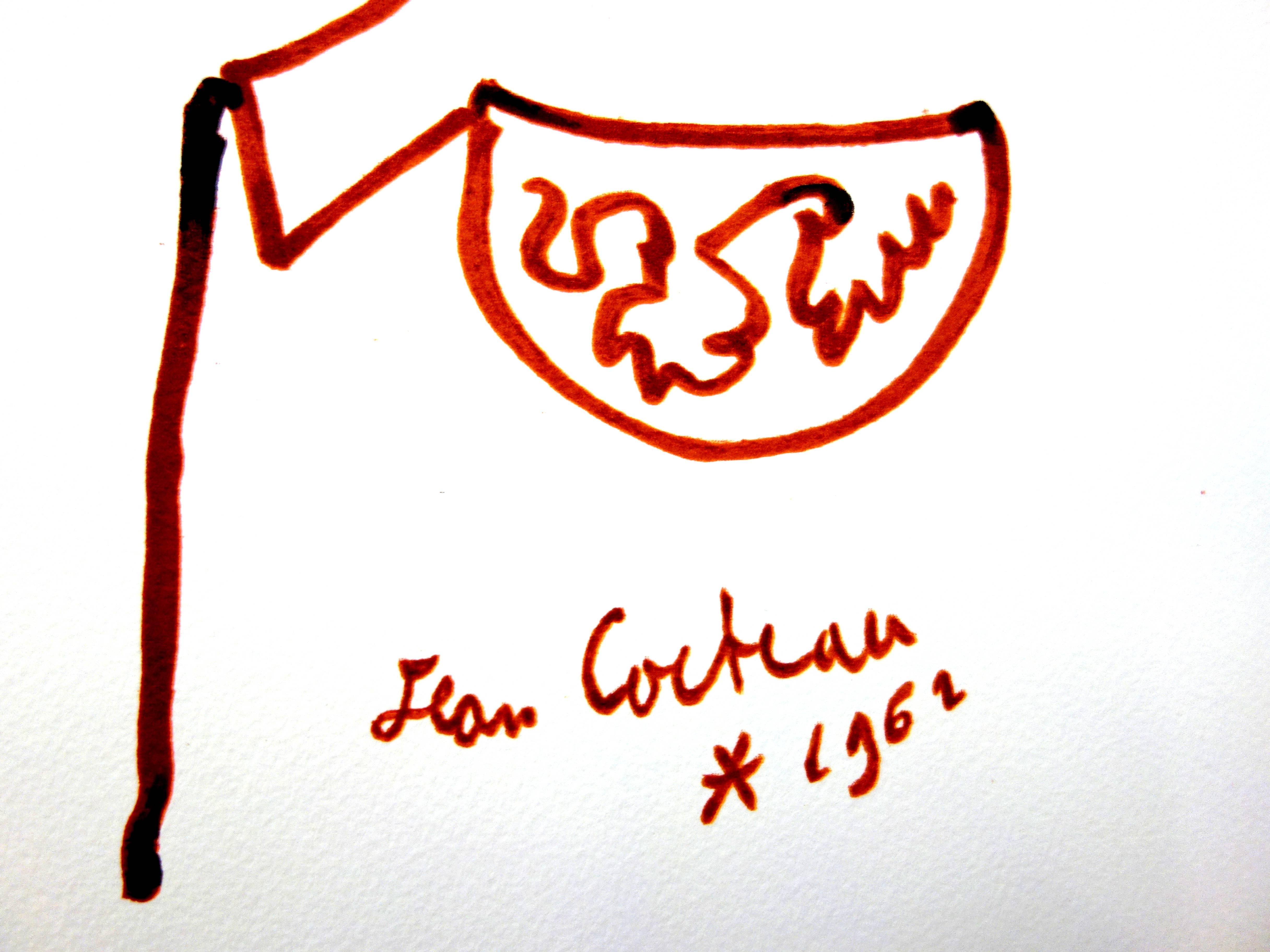 Jean Cocteau - Bull - Man - Original Lithograph For Sale 1