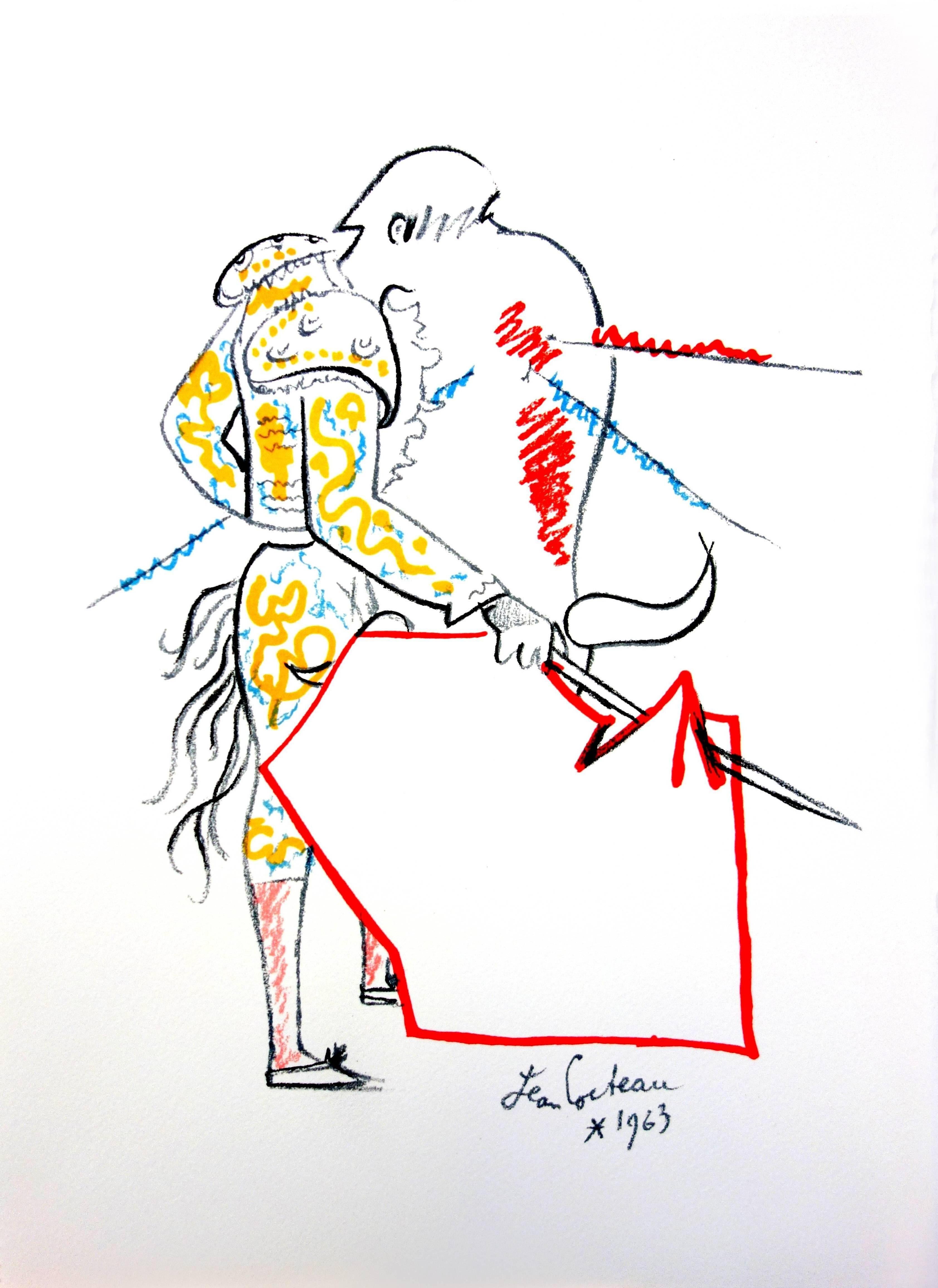 Jean Cocteau – Stier – Originallithographie im Angebot 2