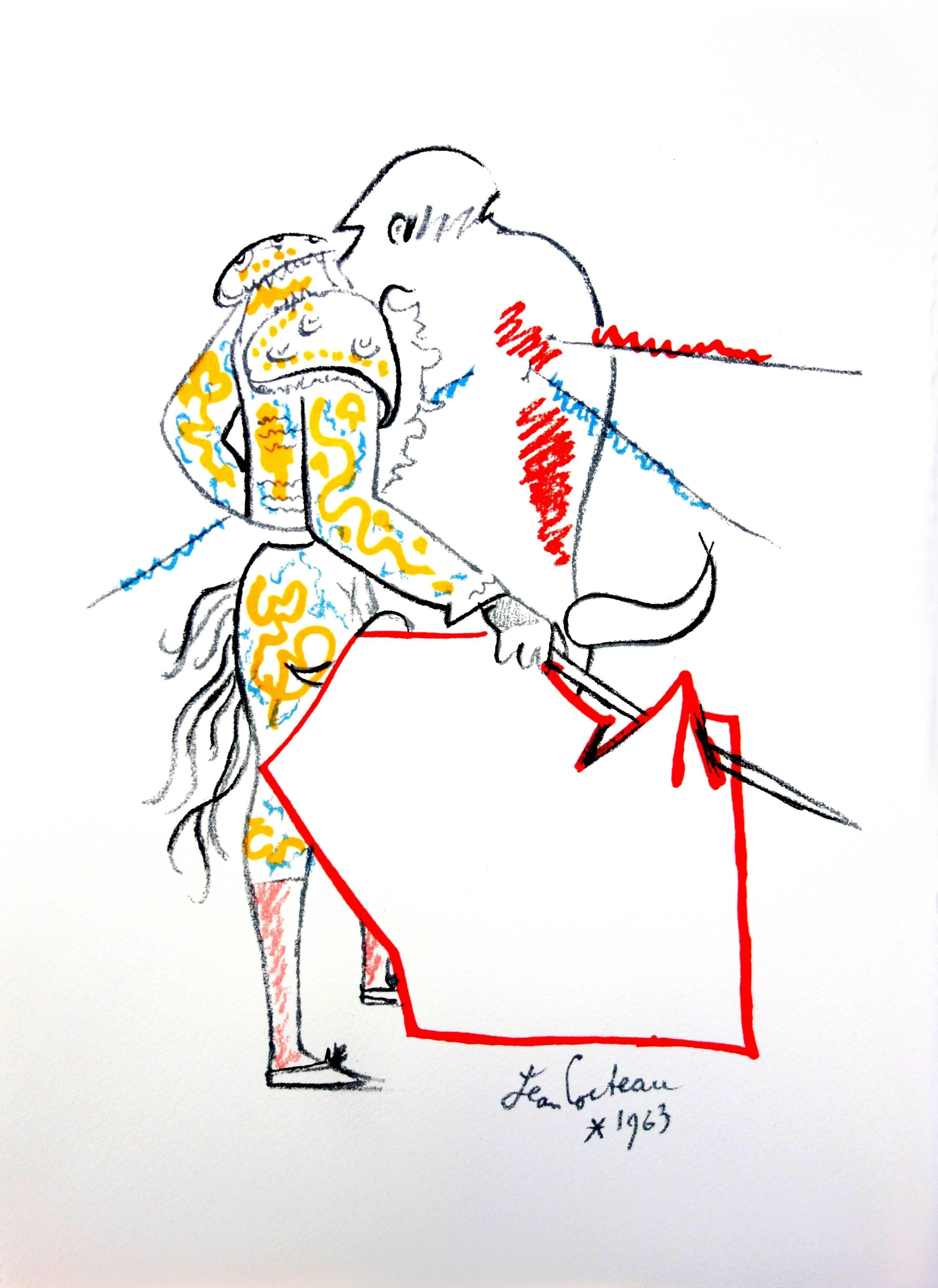 Jean Cocteau - Tori - Litografia originale in vendita 2