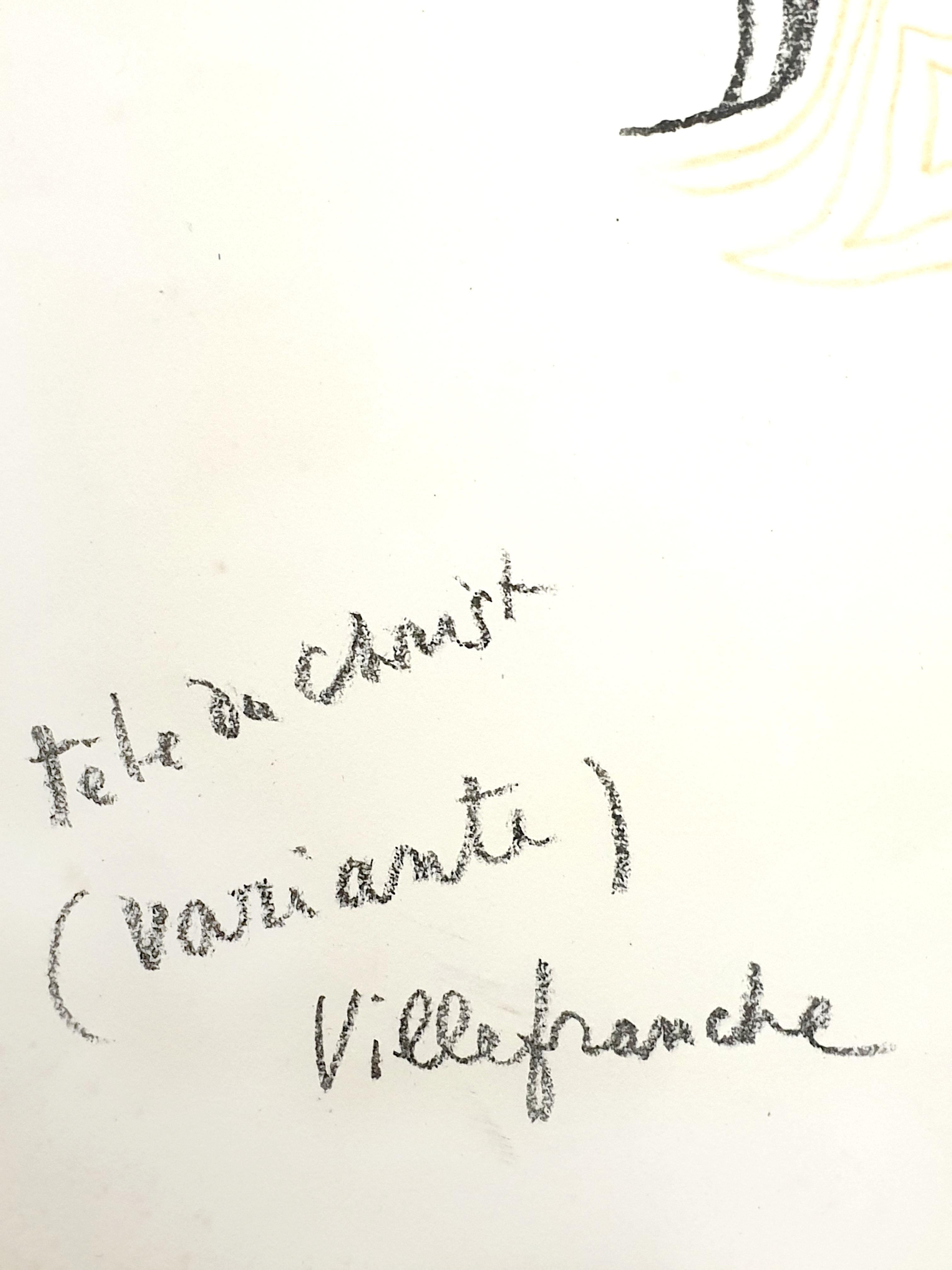 Jean Cocteau - Christ - Lithographie originale signée et colorée à la main en vente 5
