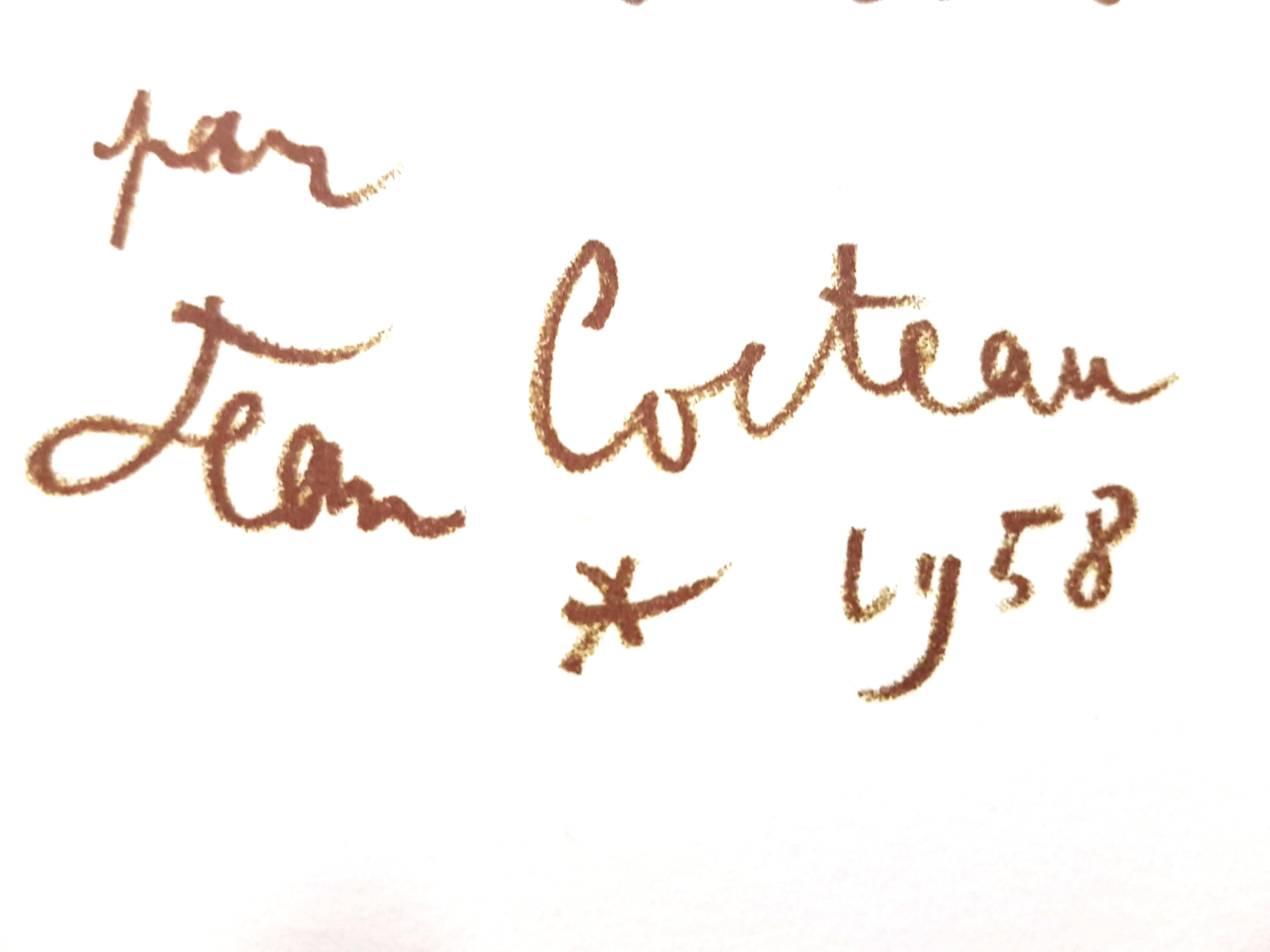 Jean Cocteau - Para Paul Valery - Litografía original en venta 1