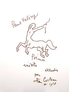 Jean Cocteau – für Paul Valery – Originallithographie