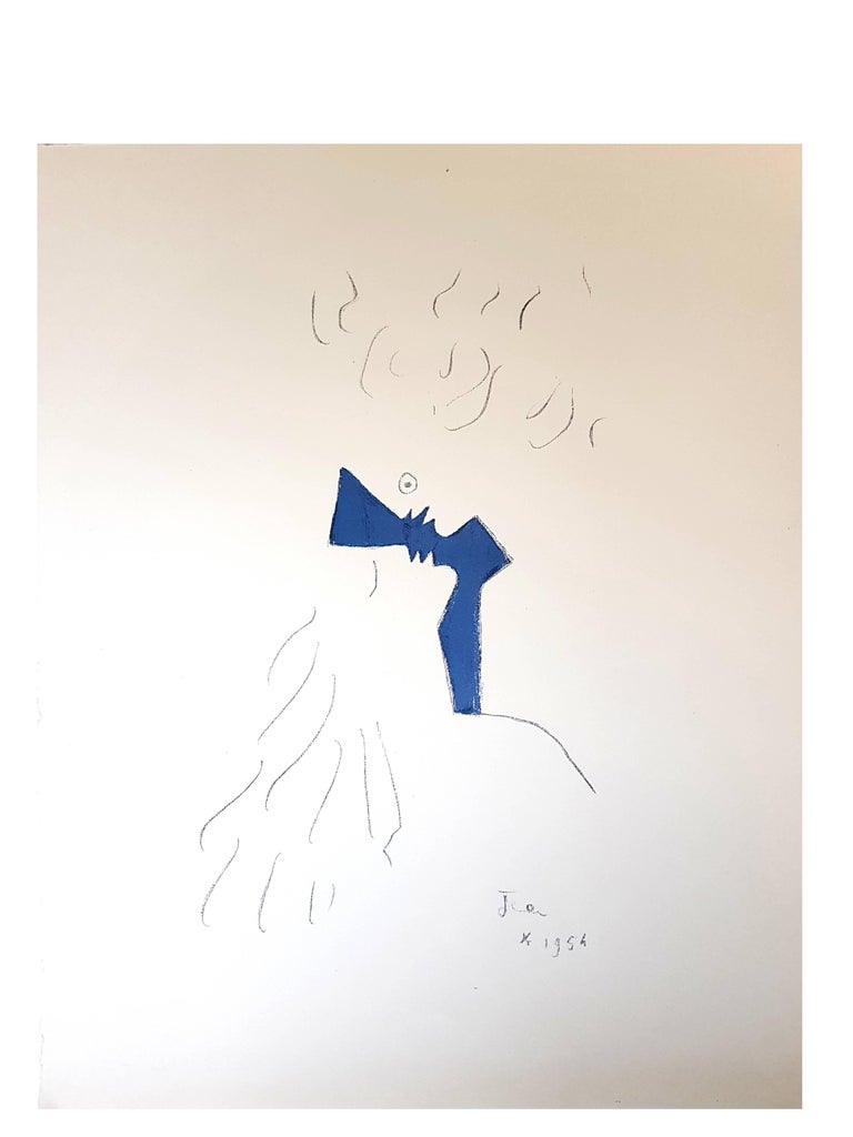 Jean Cocteau - Lovers - Original Lithograph - Modern Print by Jean Cocteau