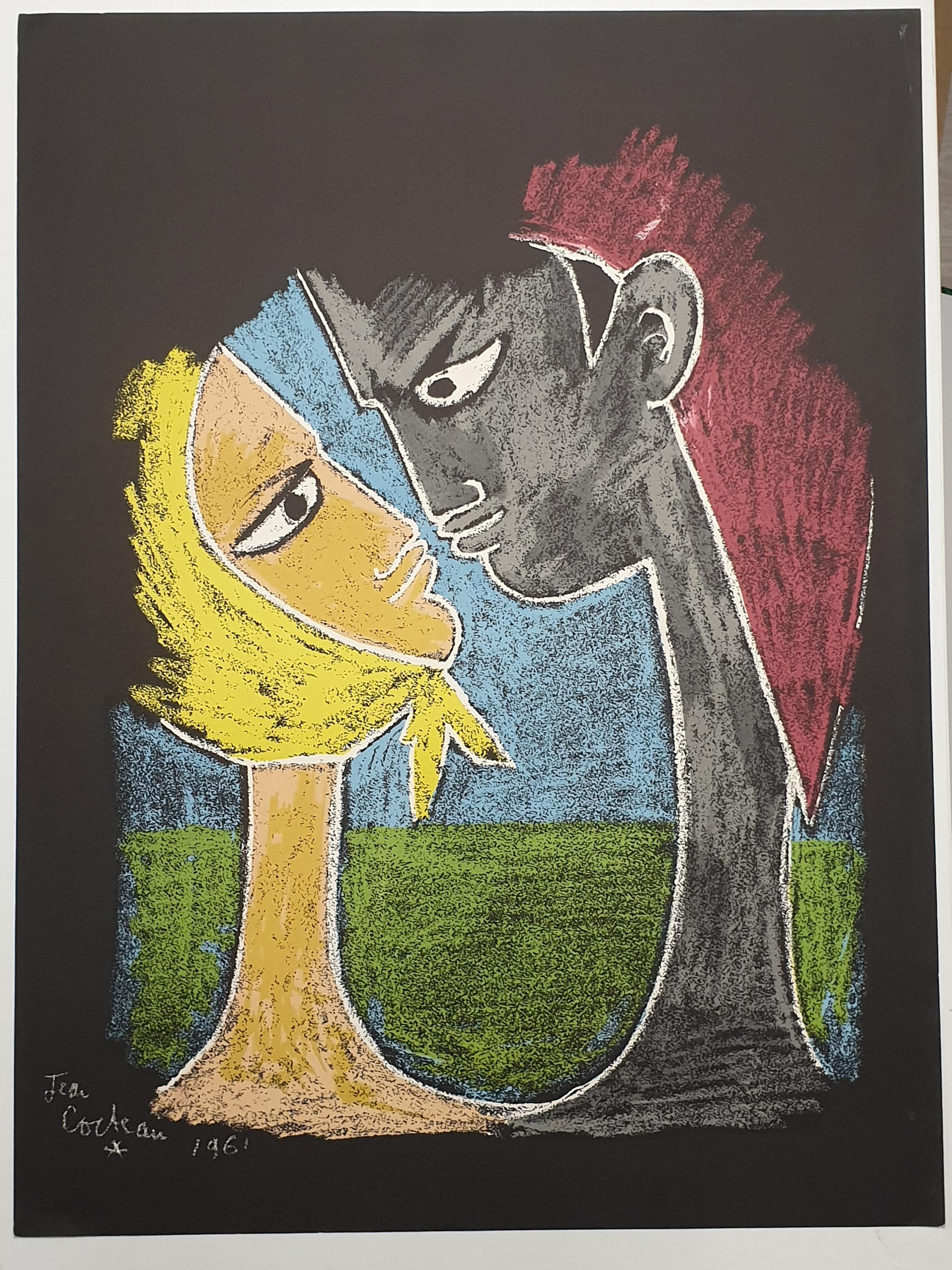 Jean Cocteau - Lovers - Lithographie originale 4