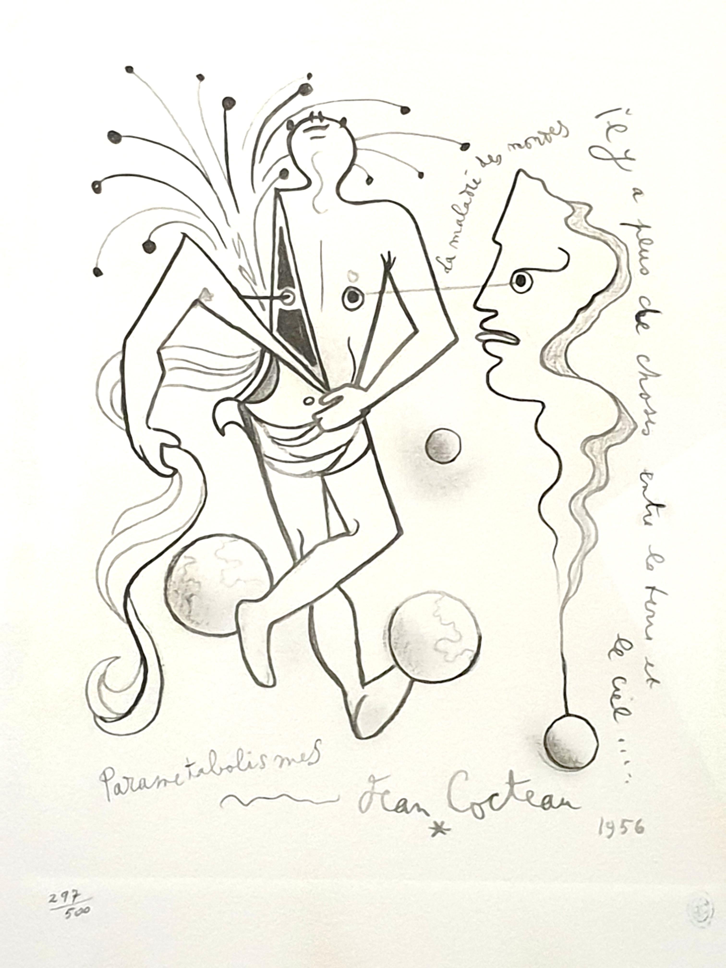 Jean Cocteau - Parametabolismes - Original Lithographie im Angebot 2