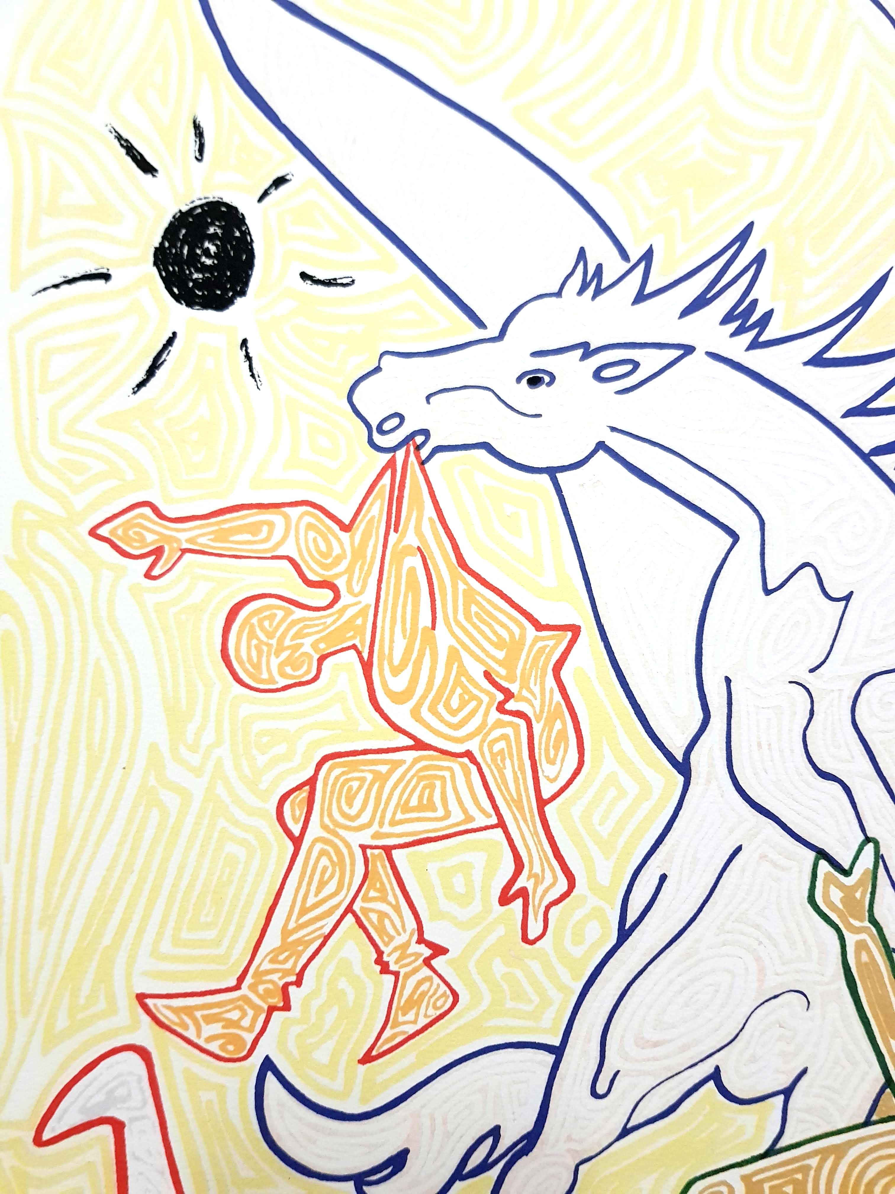 Jean Cocteau - Poets - Original Lithograph For Sale 2