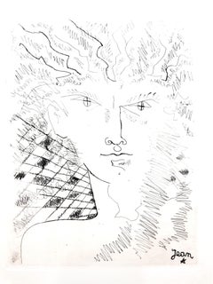 Jean Cocteau - Portrait - Original Etching