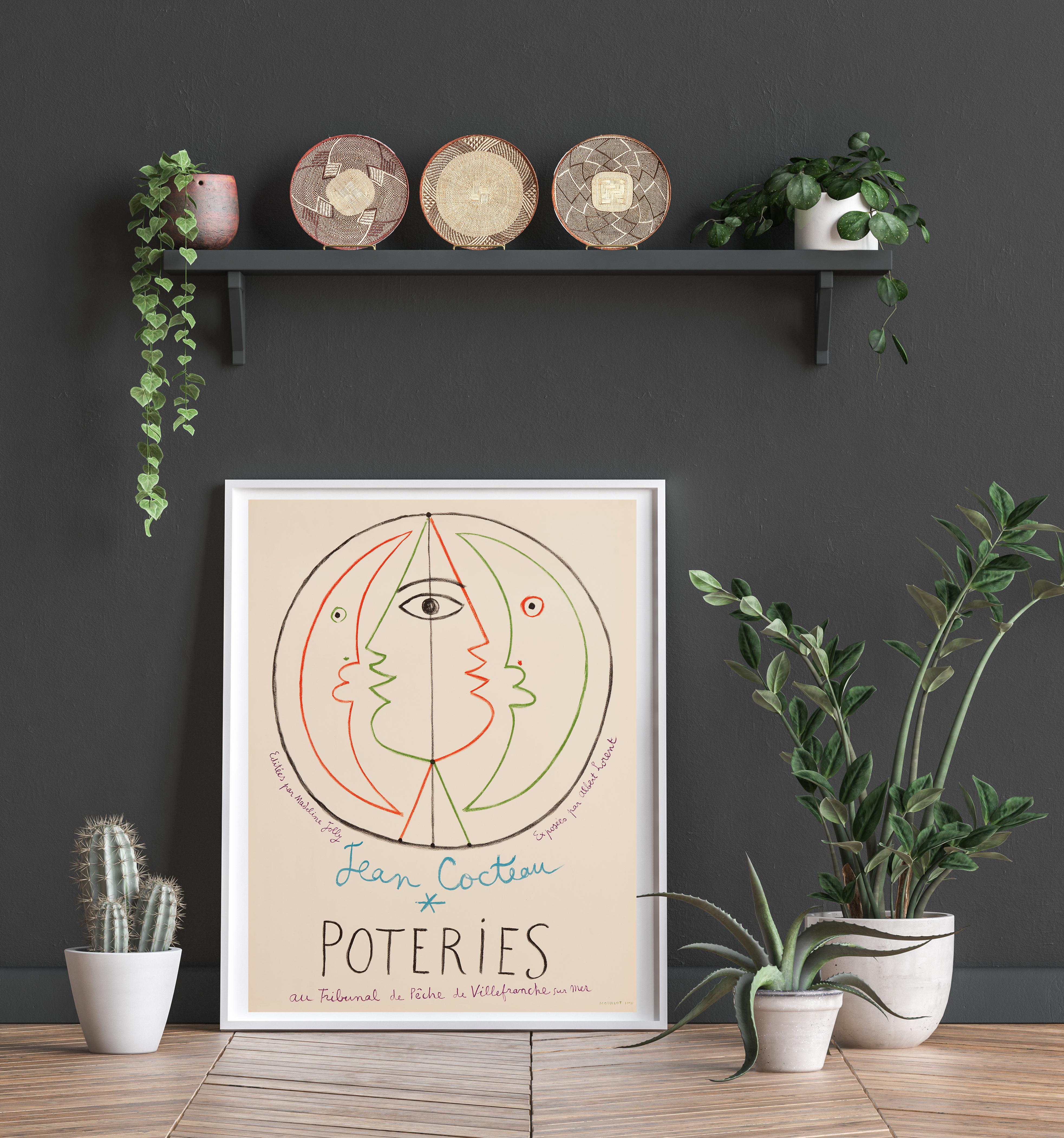 Jean Cocteau Poteries, 1958 - Cartel Litografía Original 1