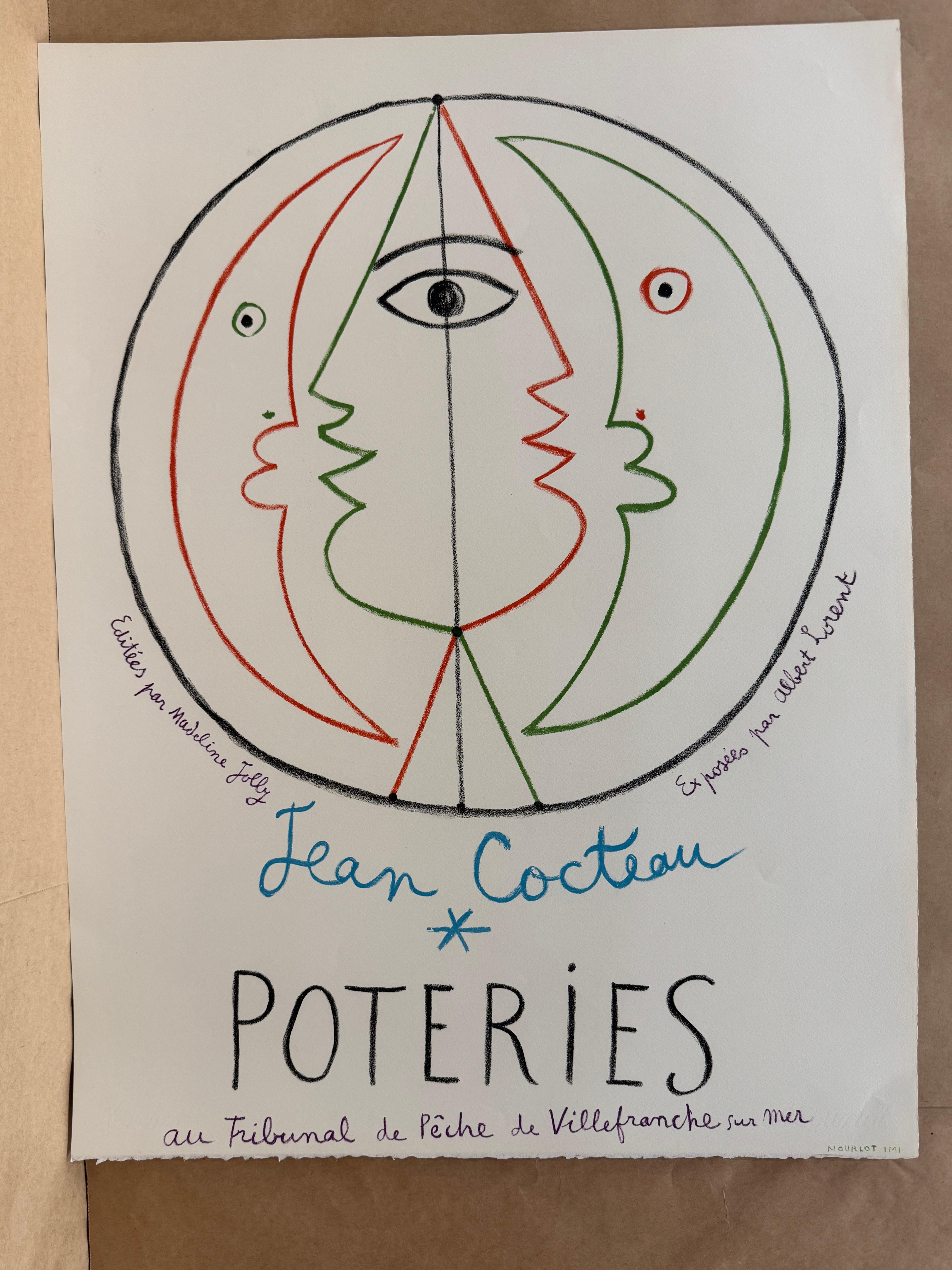 Jean Cocteau Poteries, 1958 - Cartel Litografía Original 2