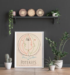 Affiche lithographique originale de Jean Cocteau Poteries par Jean Cocteau, 1958