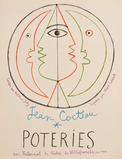 Jean Cocteau-Poteries von Jean Cocteau, Original-Lithographieplakat, 1958