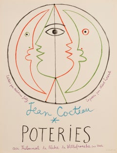Vintage Jean Cocteau Poteries by Jean Cocteau, 1958 Original Lithographic Poster
