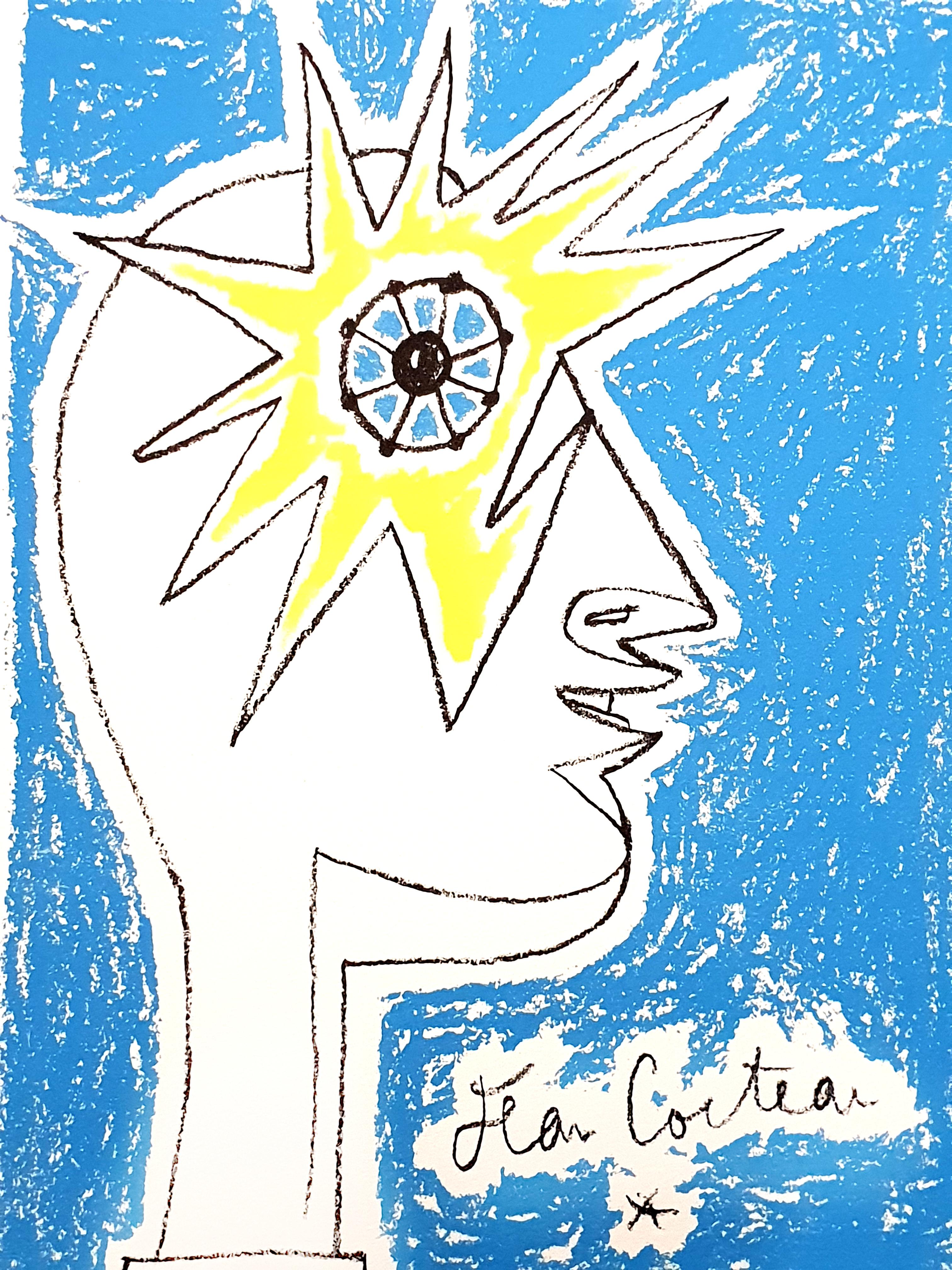 Jean Cocteau - Profil - Original Lithograph For Sale 1