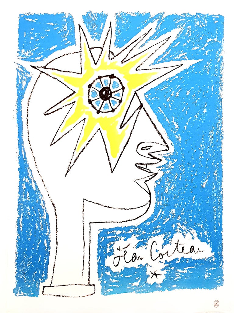 Jean Cocteau Jean Cocteau Profil Original Lithograph