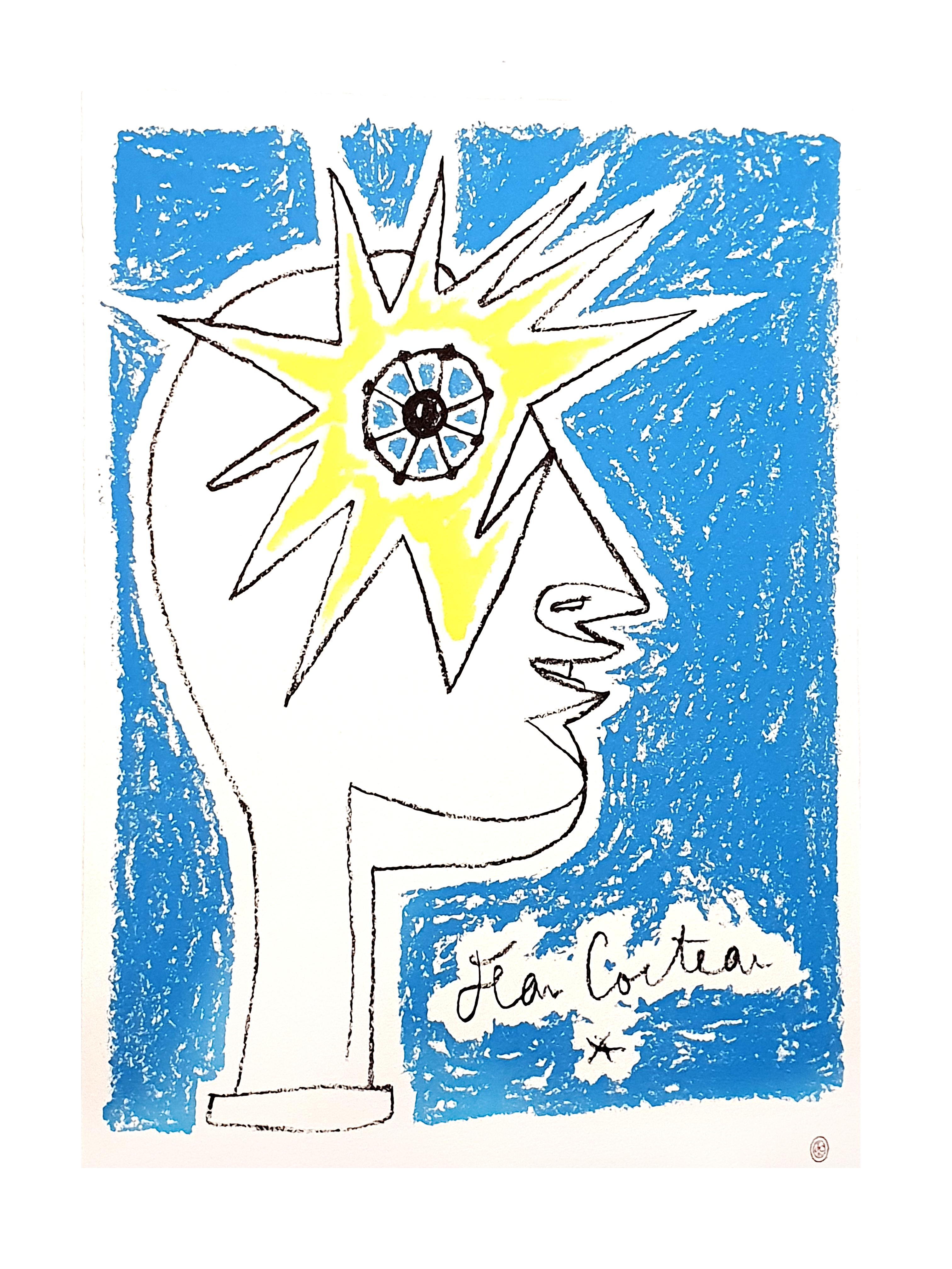 Jean Cocteau - Profil - Original Lithograph For Sale 5