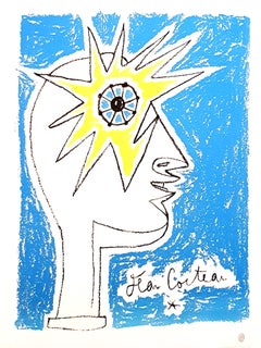 Vintage Jean Cocteau - Profil - Original Lithograph