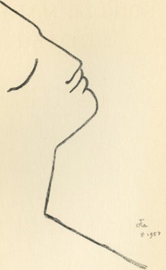 Jean Cocteau, Profil, aus Die Reiter des Schattens, 1956 (nach)