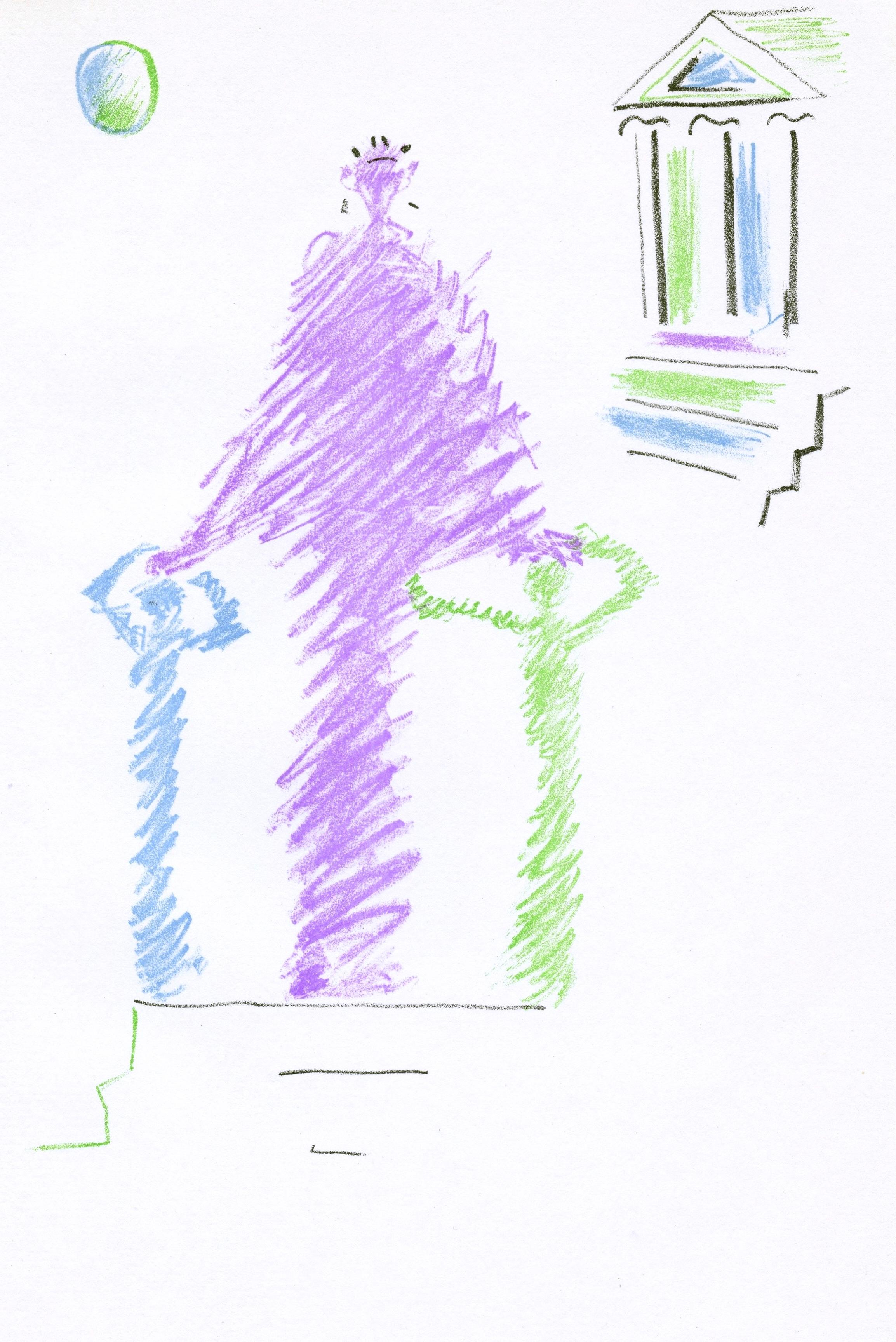 This exquisite lithograph by Jean Cocteau (1889–1963), titled Scene XV, Oedipe-Roi (Scene XV, Oedipus Rex), originates from the 1957 album Jean Cocteau de l
Academie francaise, Theatre, Edition ornee par l
auteur de dessins in texte et de quarante