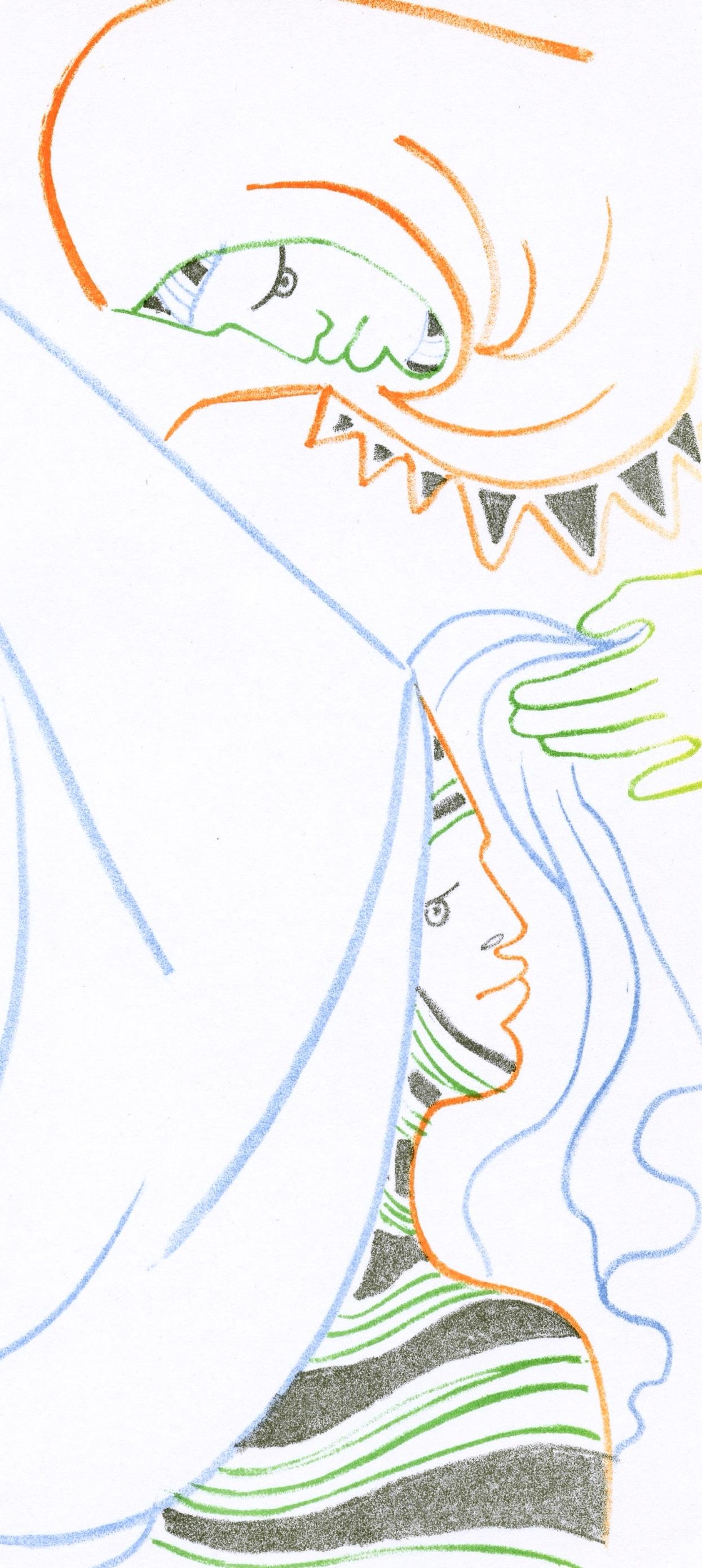 Jean Cocteau, Scene XXIX, Renaud and Armide, from Theatre, 1957 For Sale 1