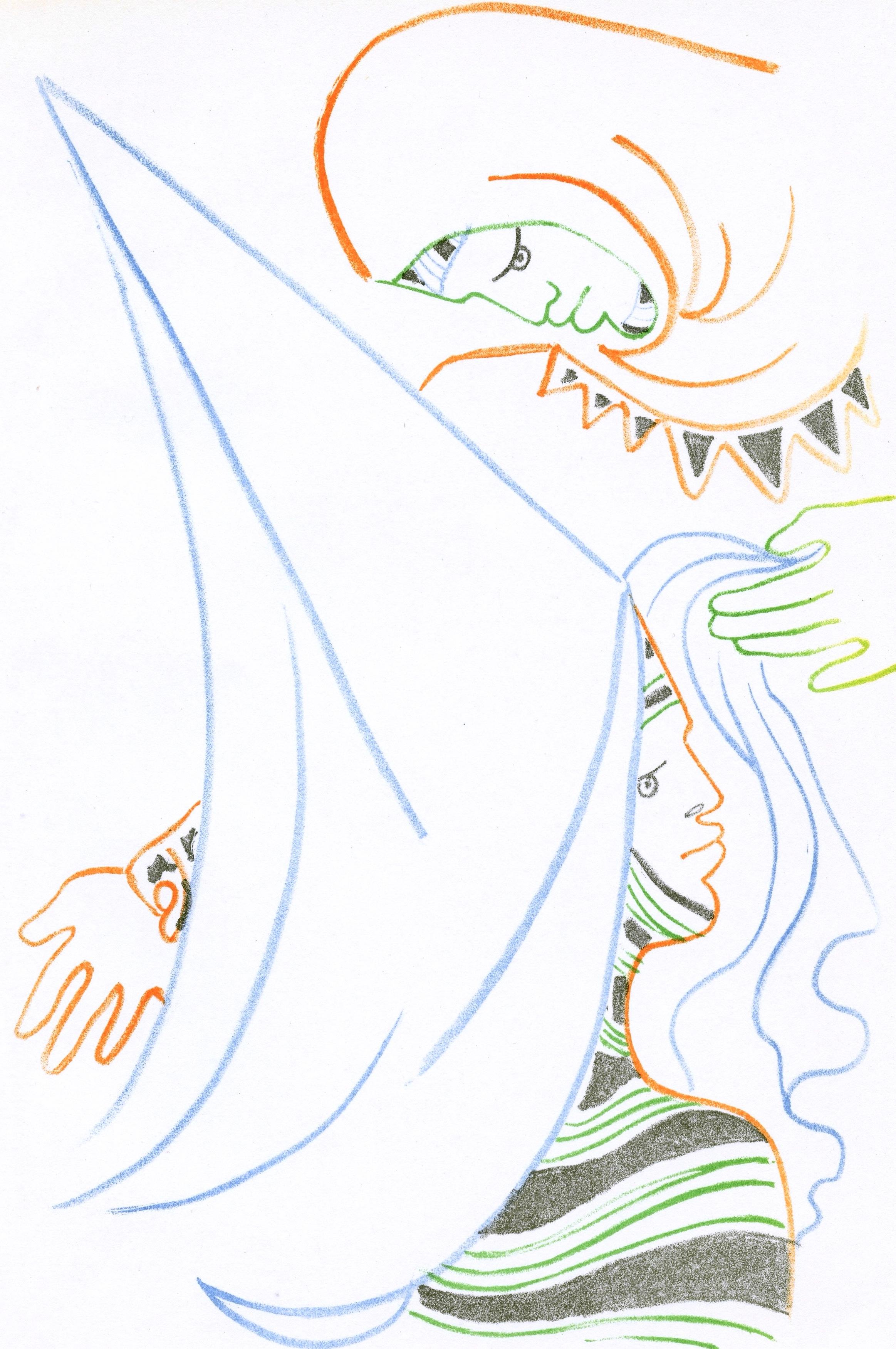 Jean Cocteau, Scene XXIX, Renaud and Armide, from Theatre, 1957