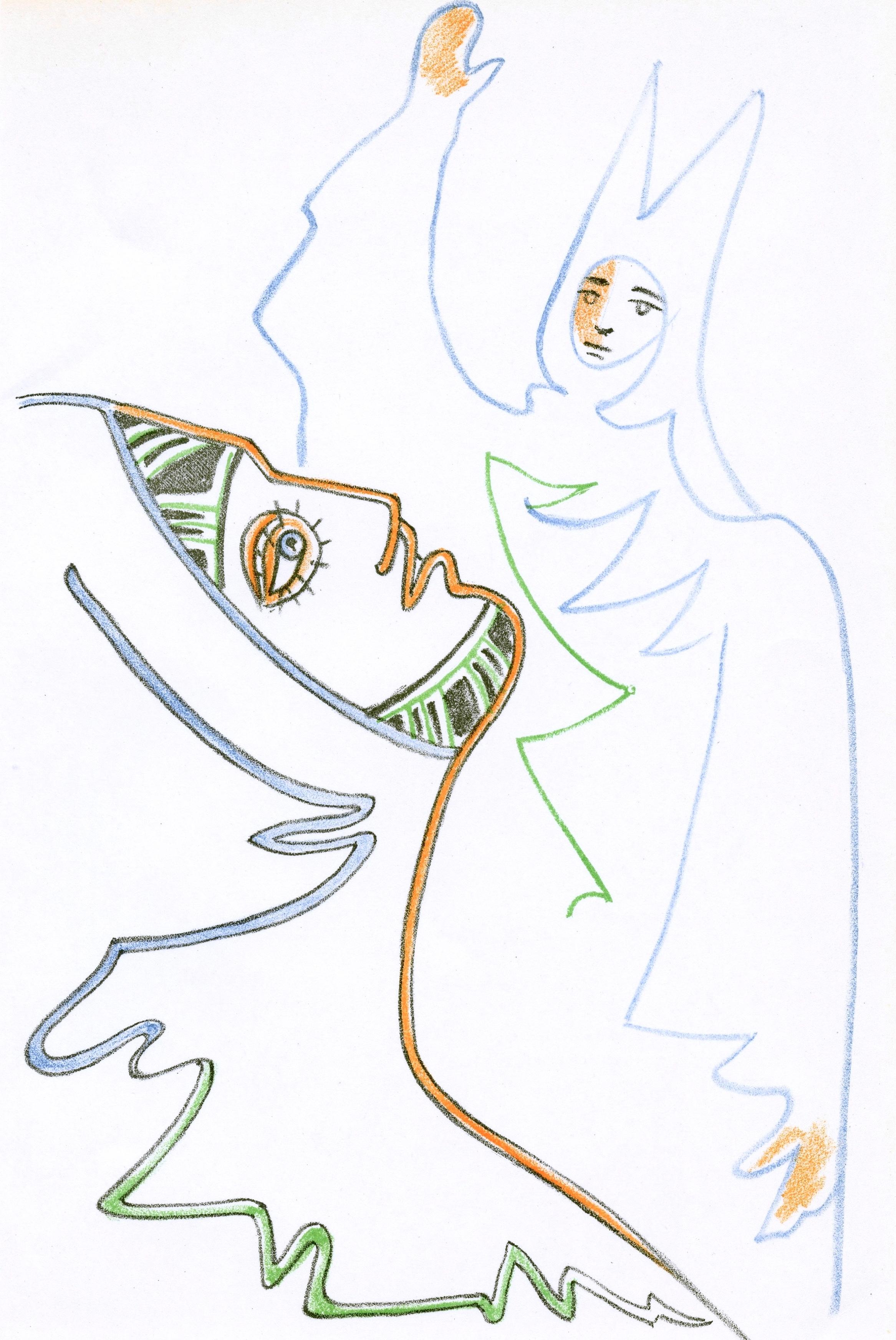 Jean Cocteau, Scene XXVII, Renaud and Armide, from Theatre, 1957