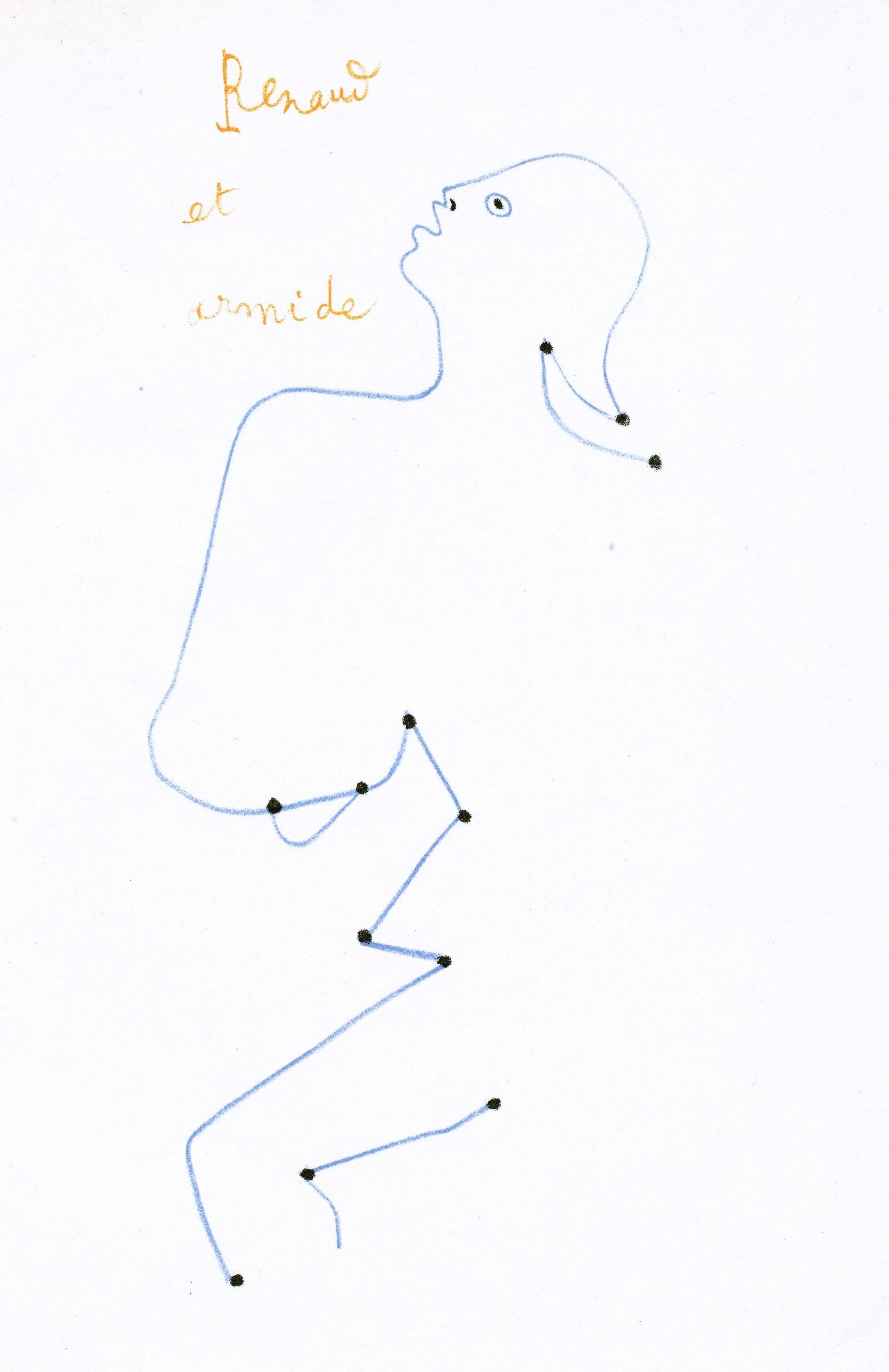 Jean Cocteau, Scene XXVIII, Renaud and Armide, from Theatre, 1957