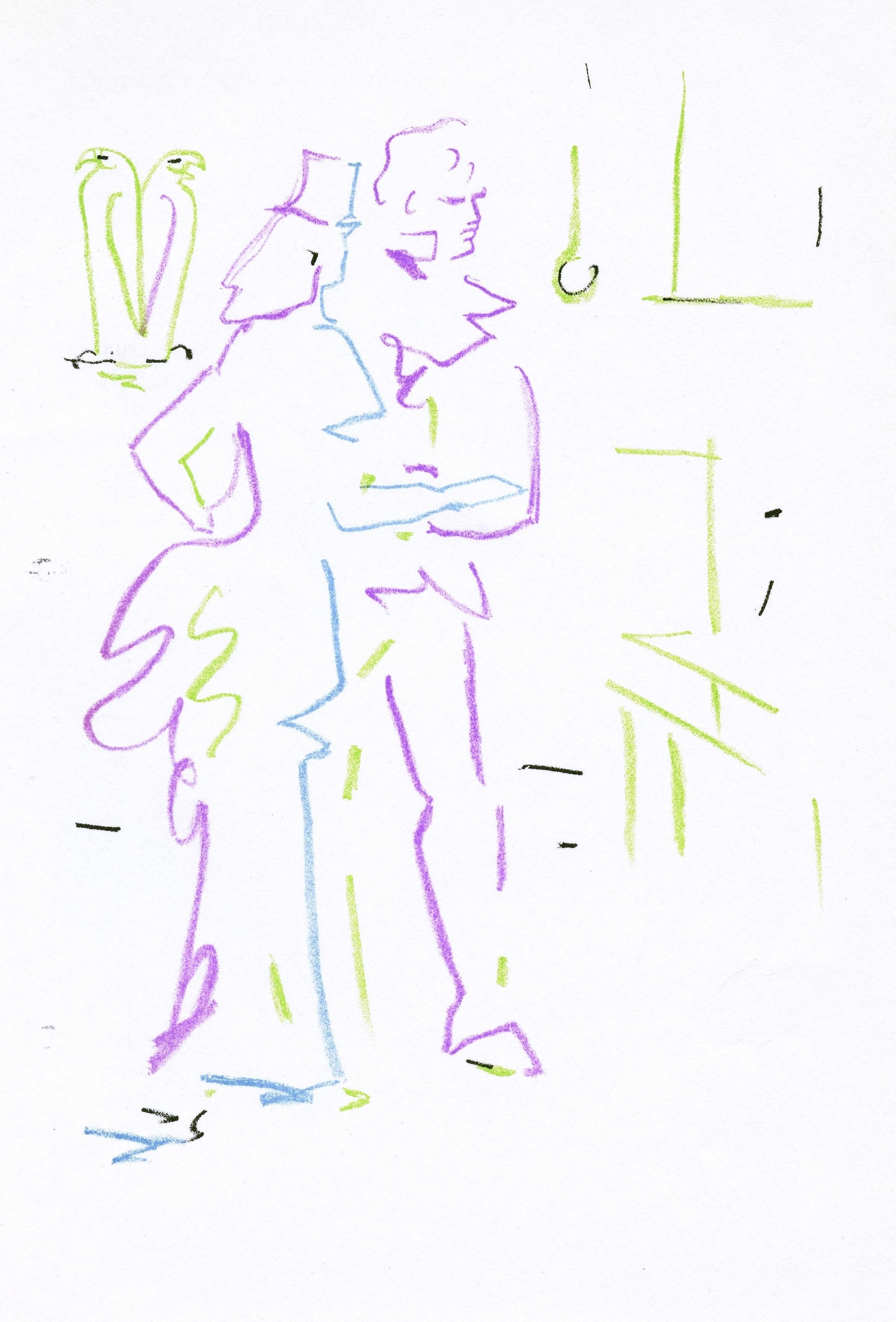 Jean Cocteau, Scene XXXI, The Eagle with Two Heads, from Theatre, 1957