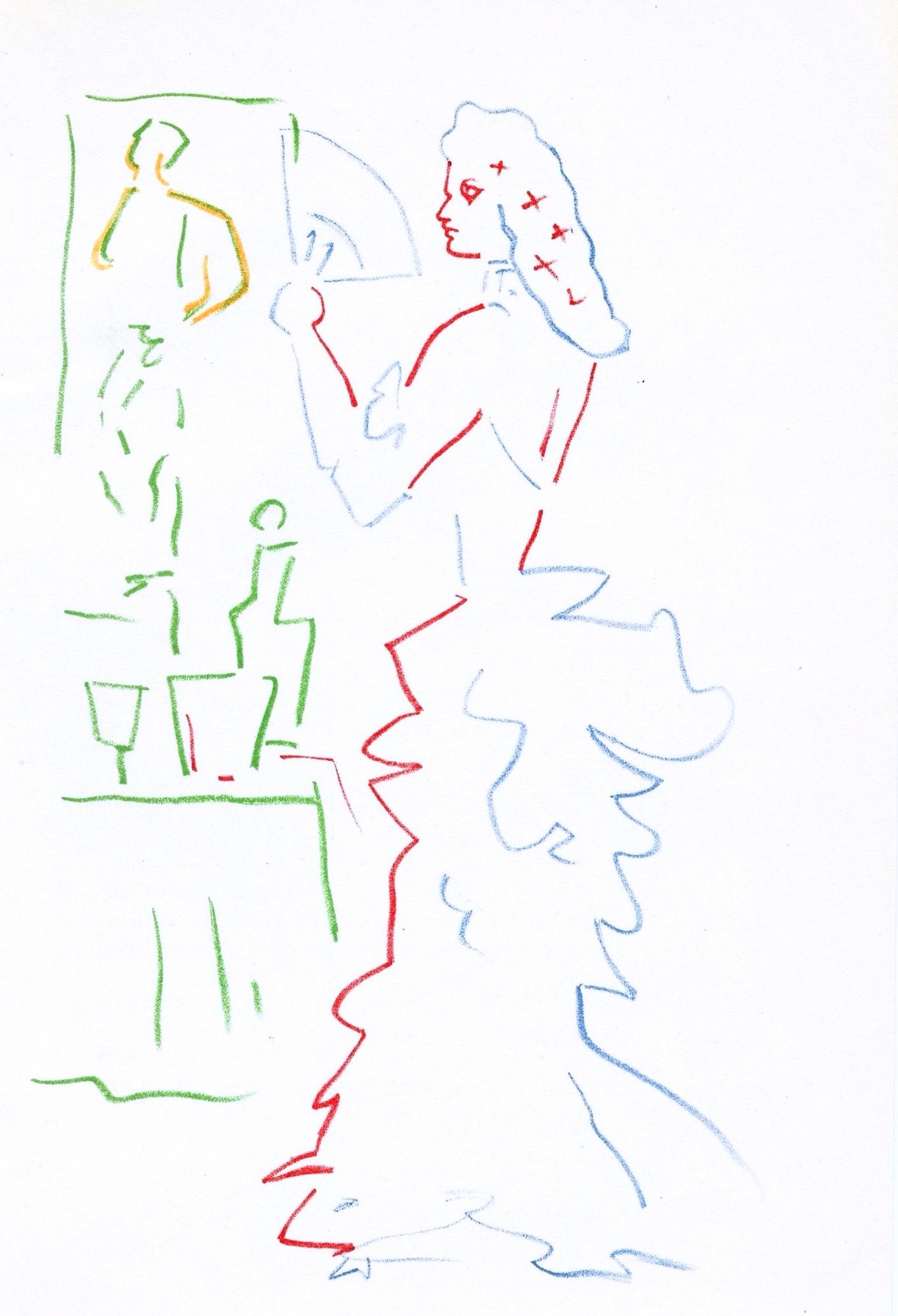 Jean Cocteau, Scene XXXIII, The Eagle with Two Heads, from Theatre, 1957
