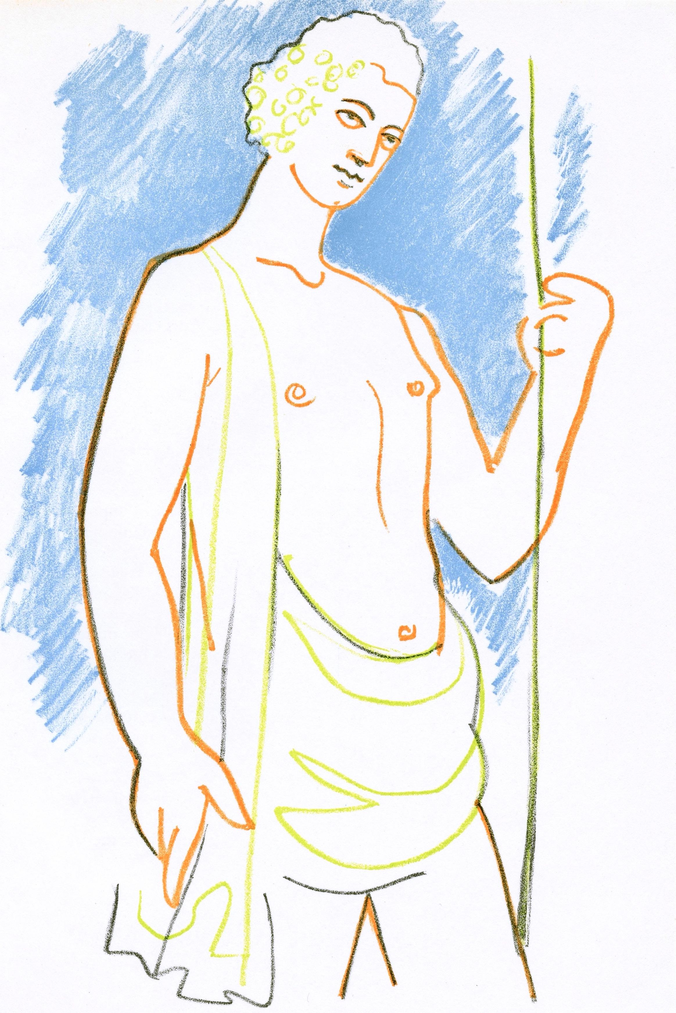 Jean Cocteau, Scene XXXV, Bacchus, from Theatre, 1957