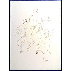 Jean Cocteau (after) -  Spanish Party - Lithograph