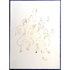 Jean Cocteau (after) - Spanish Party - Lithograph