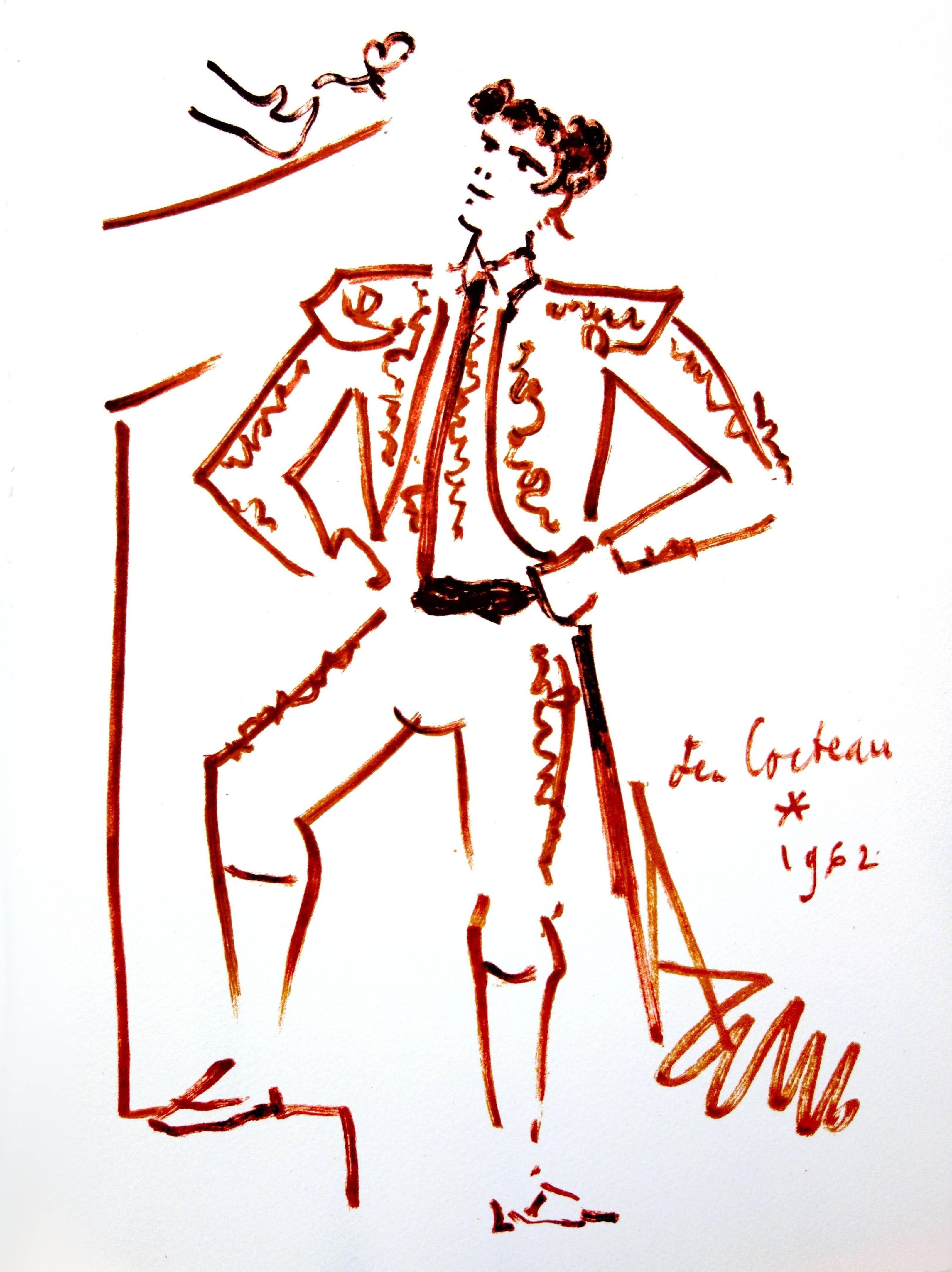 Jean Cocteau - Strength - Original Lithographie im Angebot 3