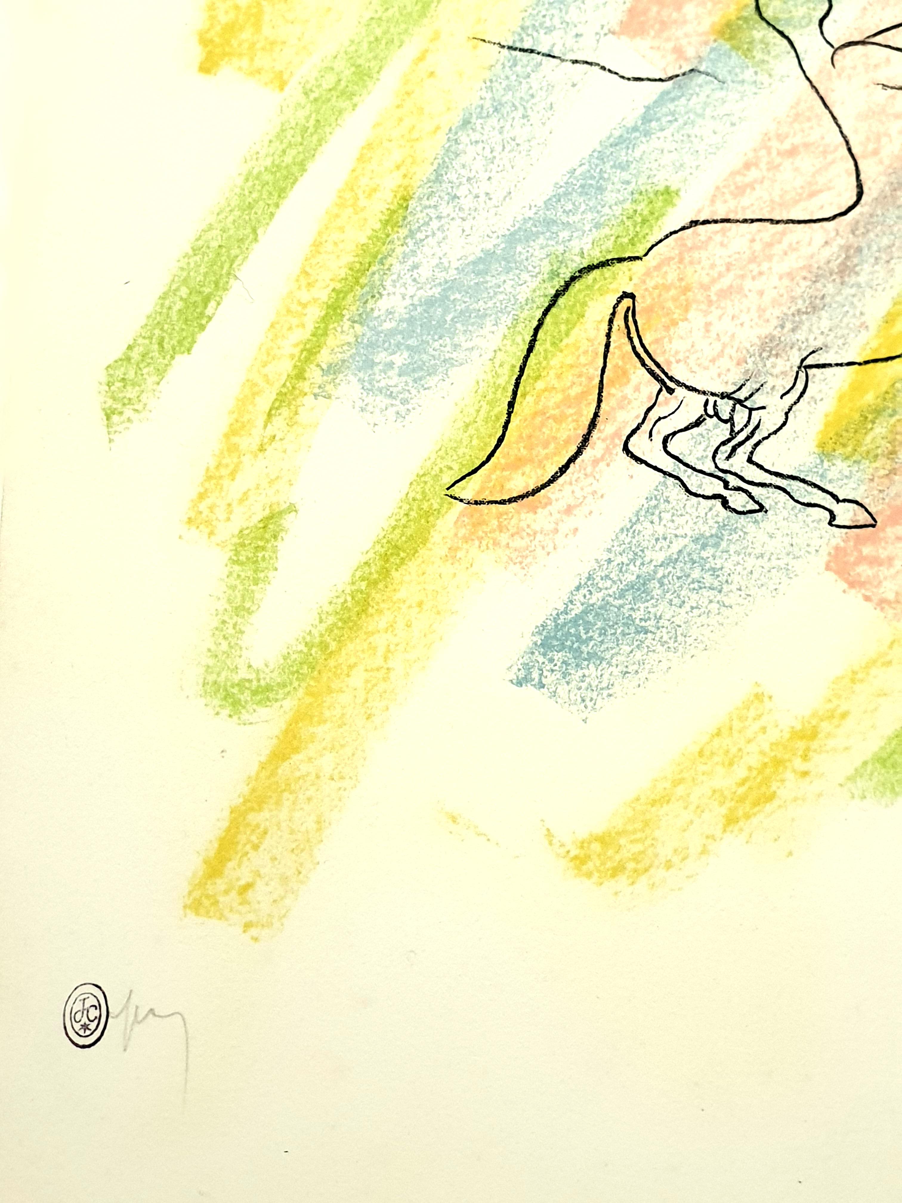 Jean Cocteau - Study for the Wall - Original Handsigned Lithograph For Sale 3