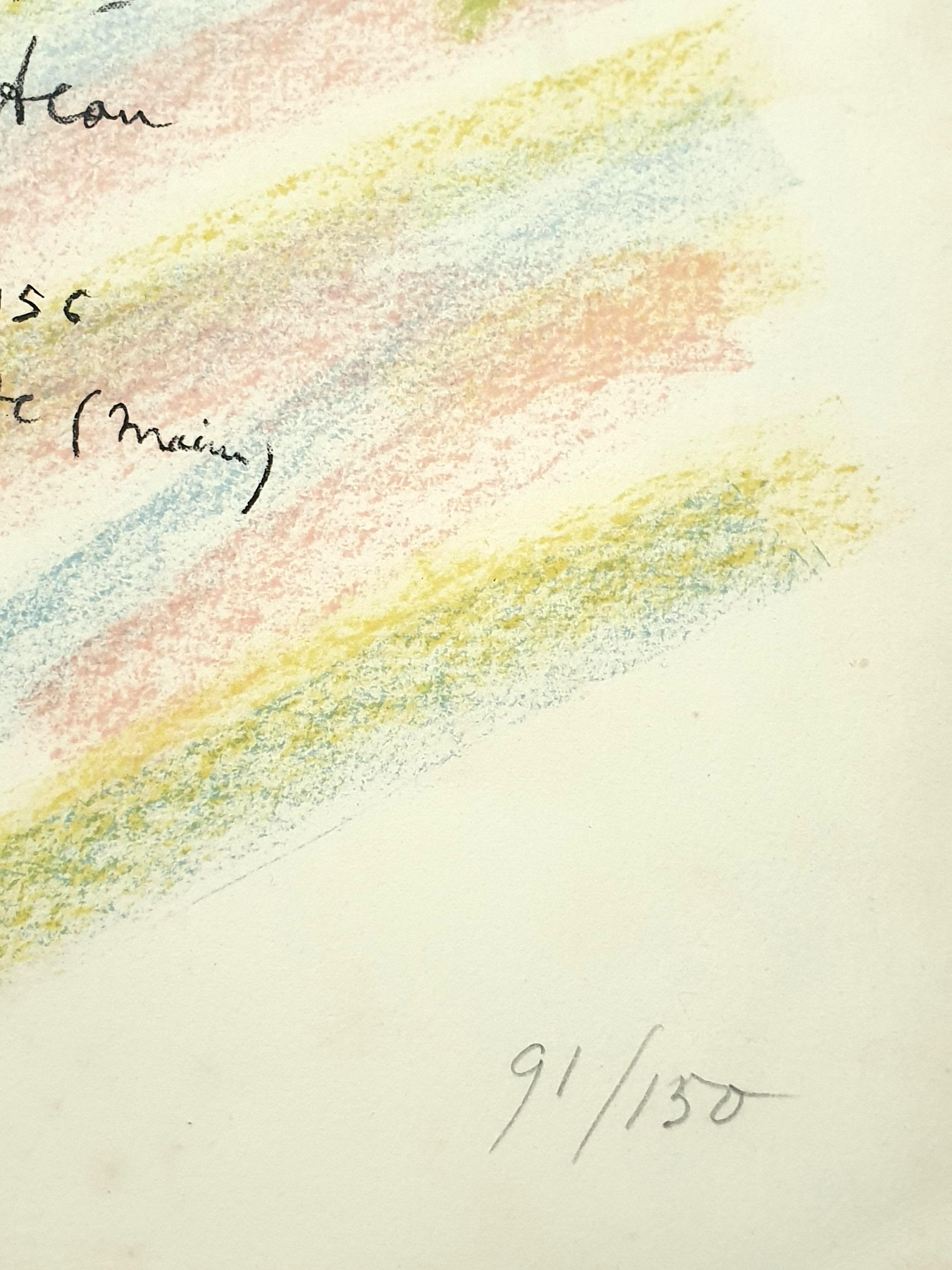 Jean Cocteau – Studie für die Wand – Original handsignierte Lithographie im Angebot 4