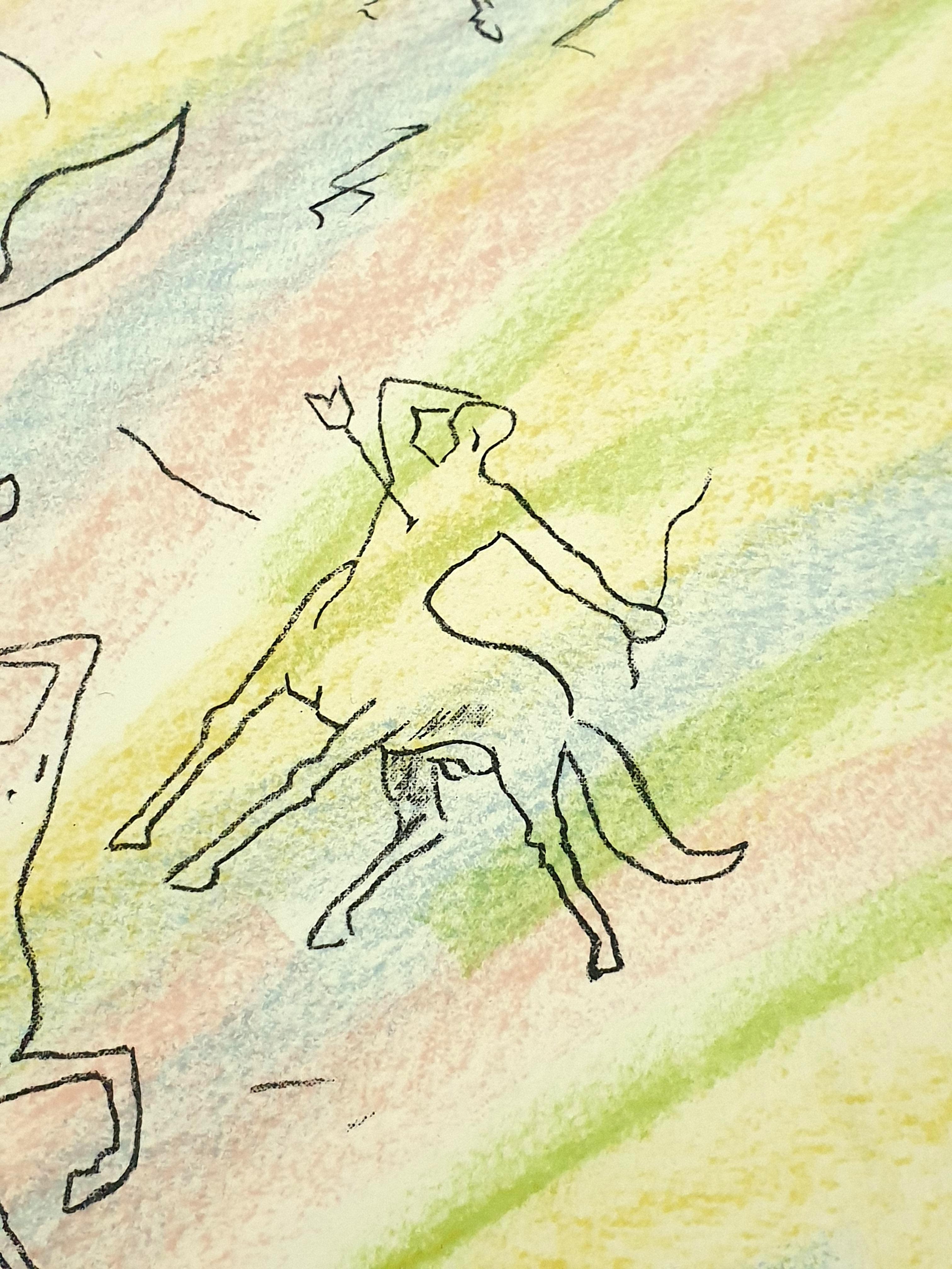 Jean Cocteau - Studio per il muro - Litografia originale firmata a mano in vendita 7