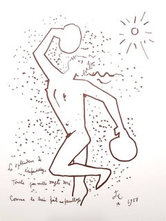 Jean Cocteau - Jean Cocteau - The Boxer - Original Lithograph Jean Cocteau - The Boxer - Original Lithograph