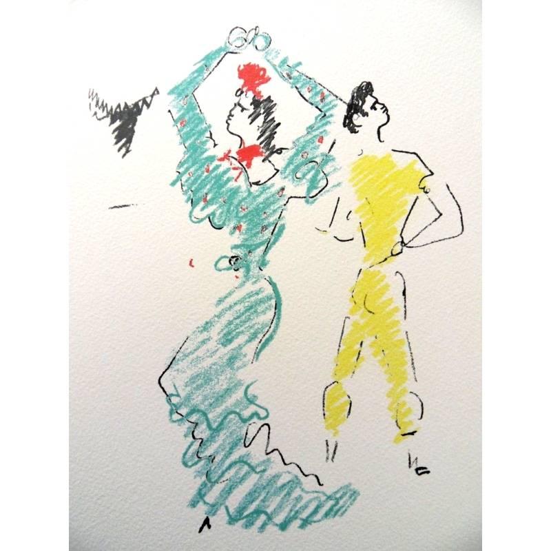 Jean Cocteau (d'après)  La danseuse du flamenco - Lithographie en vente 1