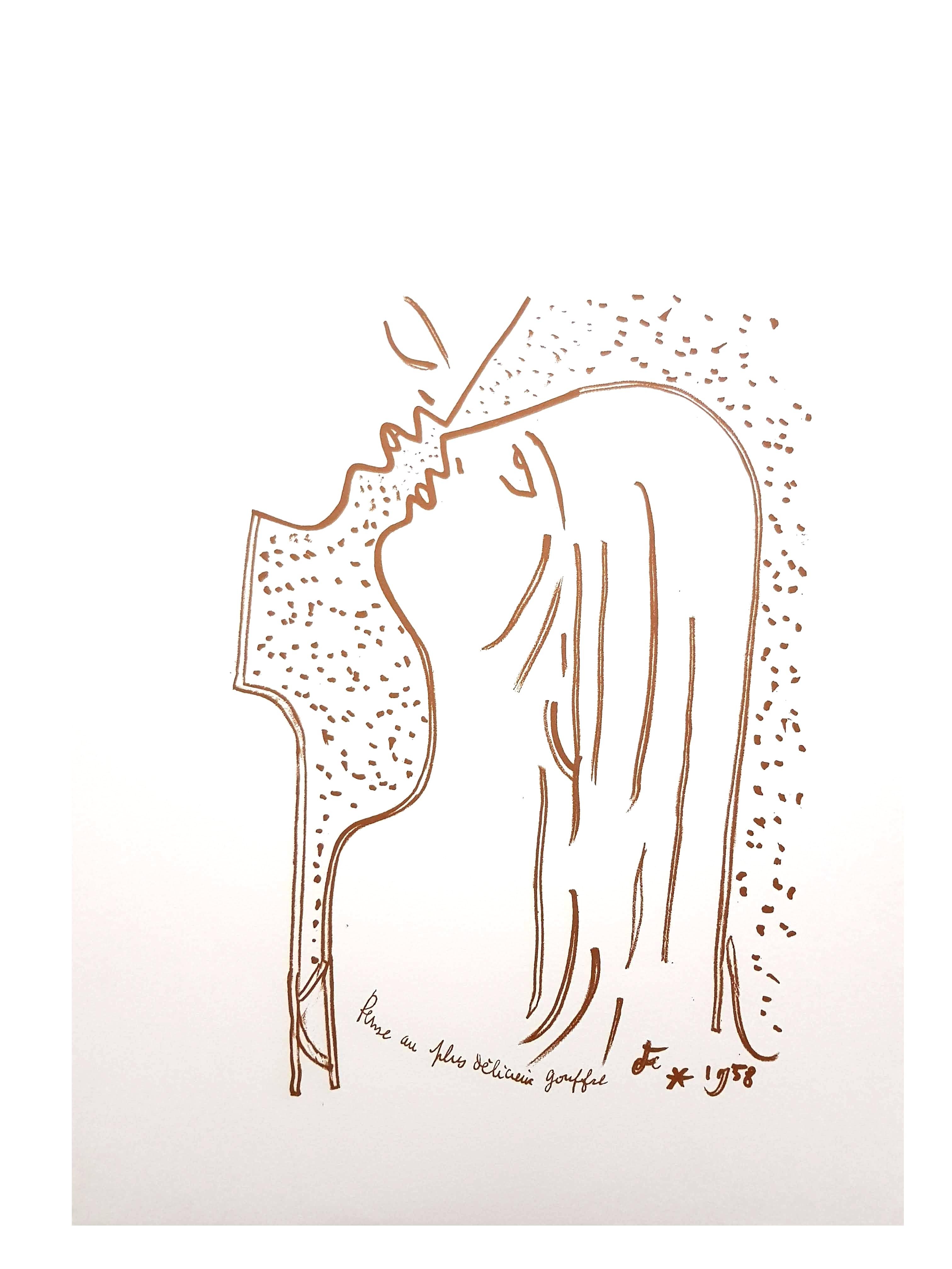 Jean Cocteau – Der Kissen – Originallithographie im Angebot 5