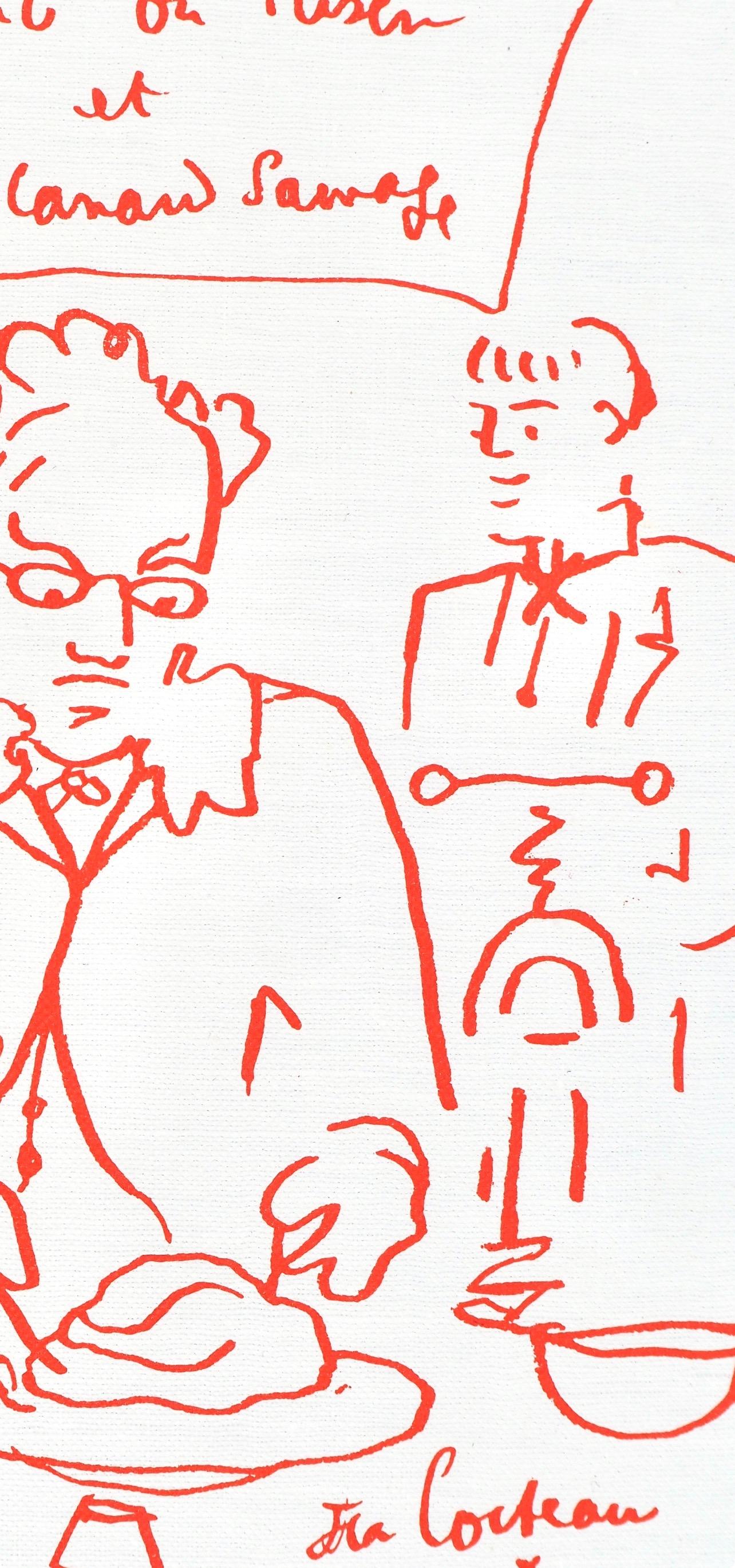 Jean Cocteau, Ohne Titel, aus Rezepte für einen Freund, 1964 im Angebot 3