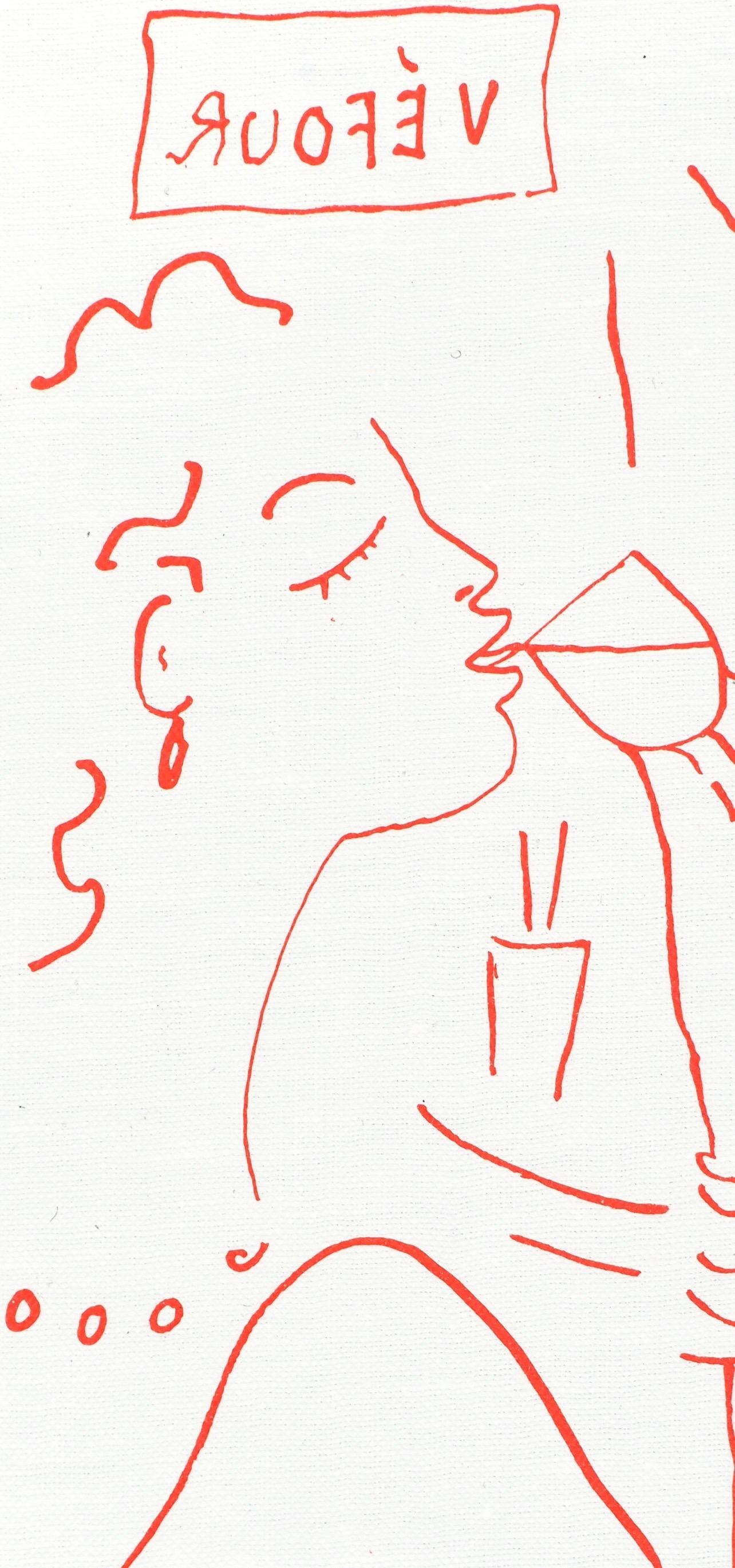 Jean Cocteau, Untitled, from Recipes for a Friend, 1964 in vendita 3