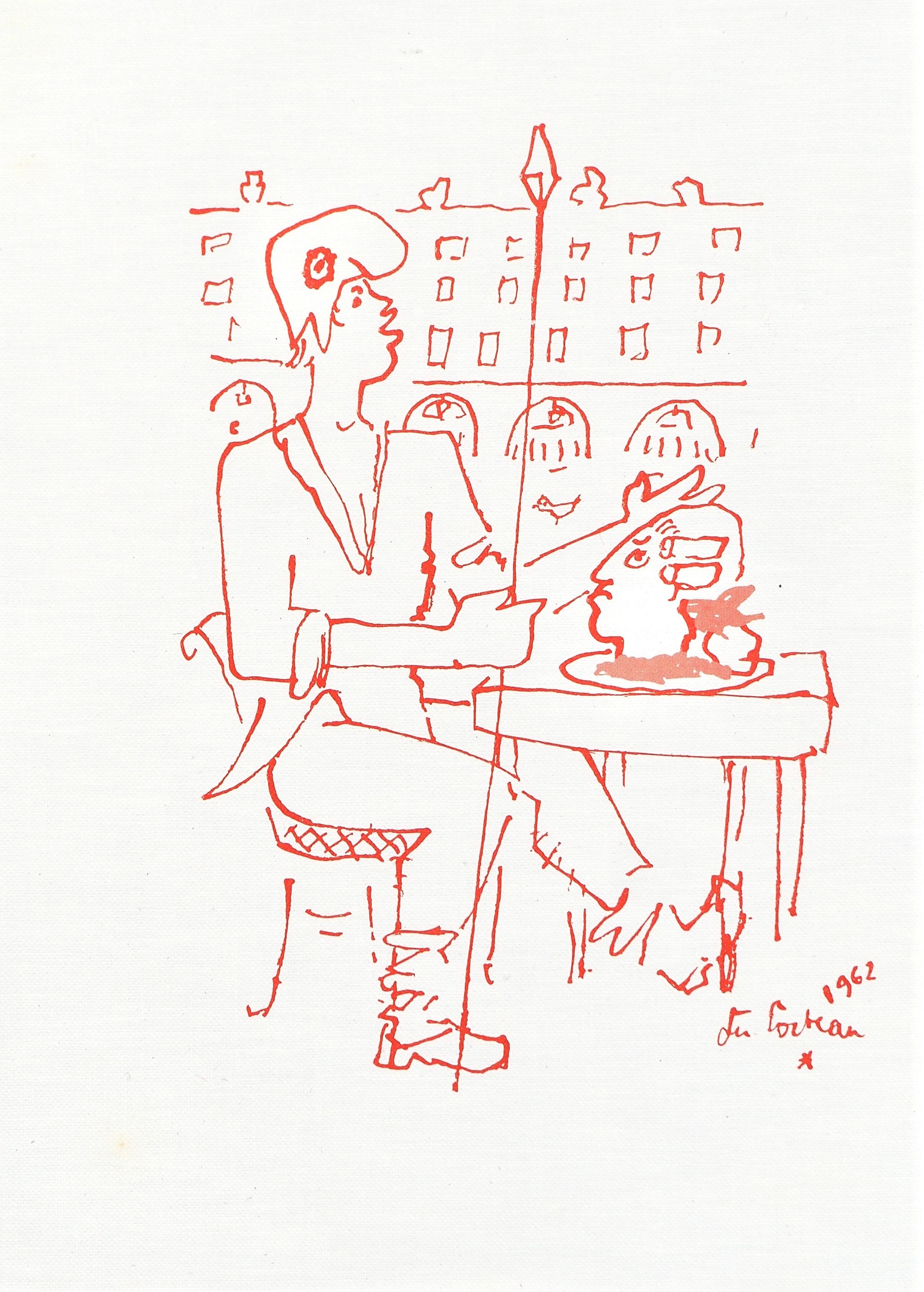 Jean Cocteau, Ohne Titel, aus Rezepte für einen Freund, 1964 im Angebot 4